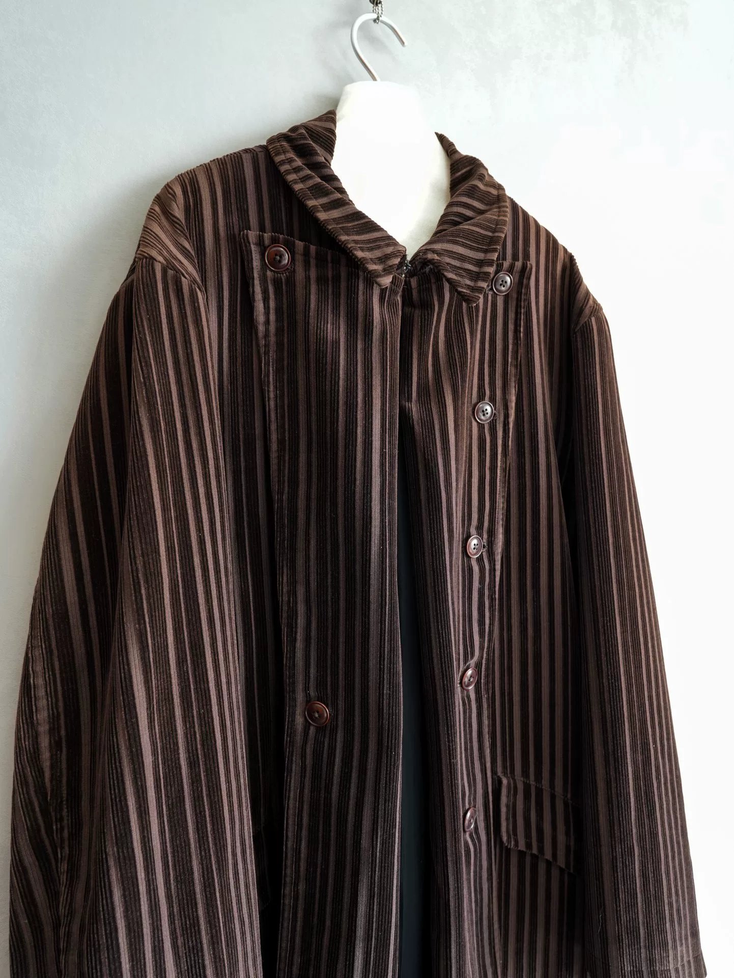 Yohji Yamamoto 96AW Striped Corduroy Coat — label