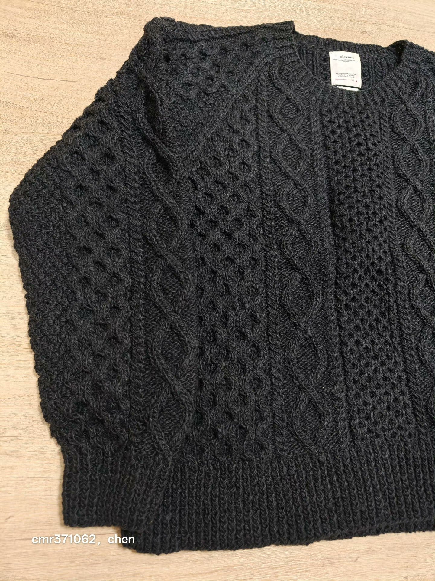VISVIM 19AW GALWAY CREW HAND-KNIT — front
