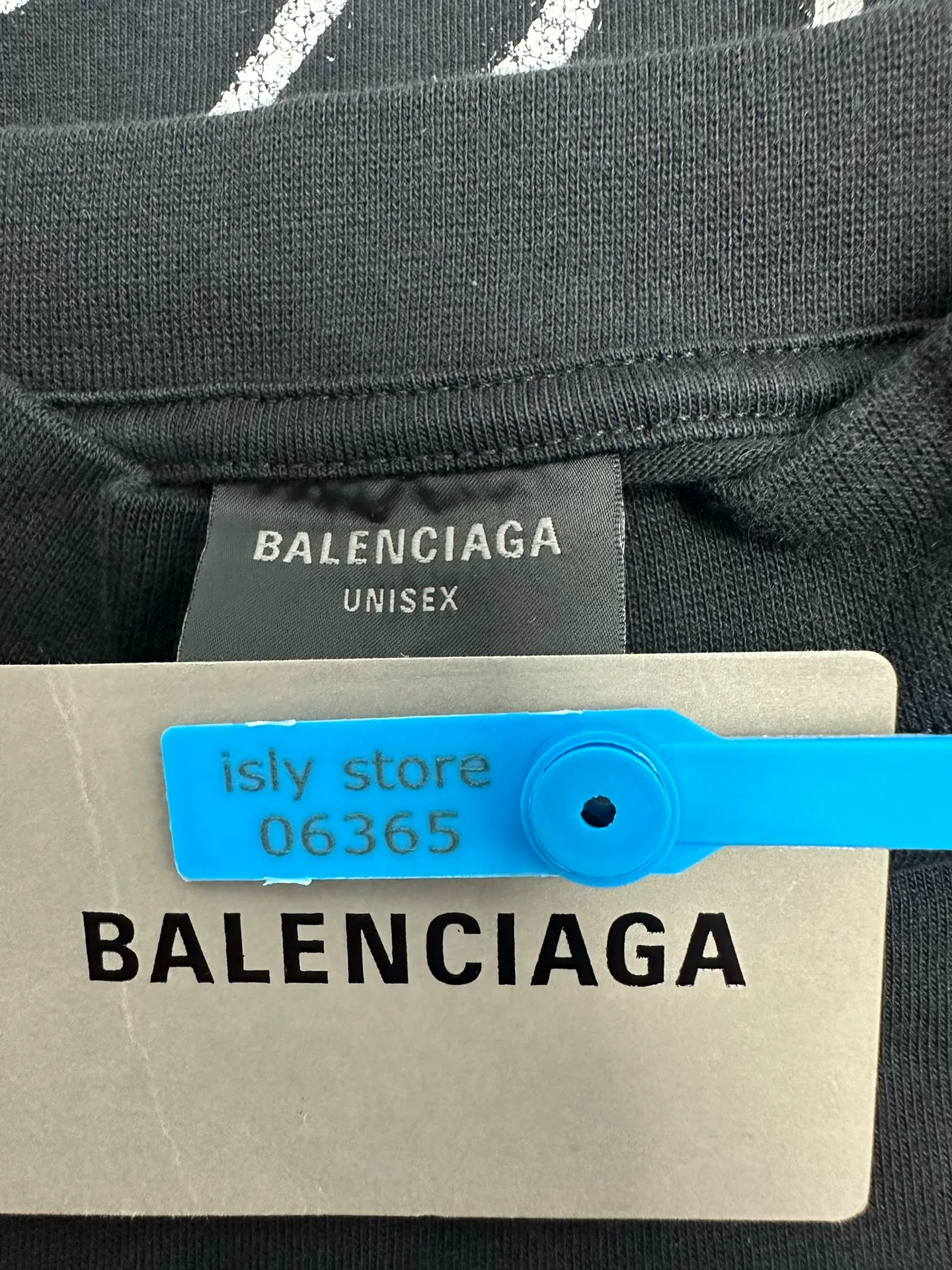Balenciaga Letter Print Crewneck Short-Sleeve T-Shirt — back