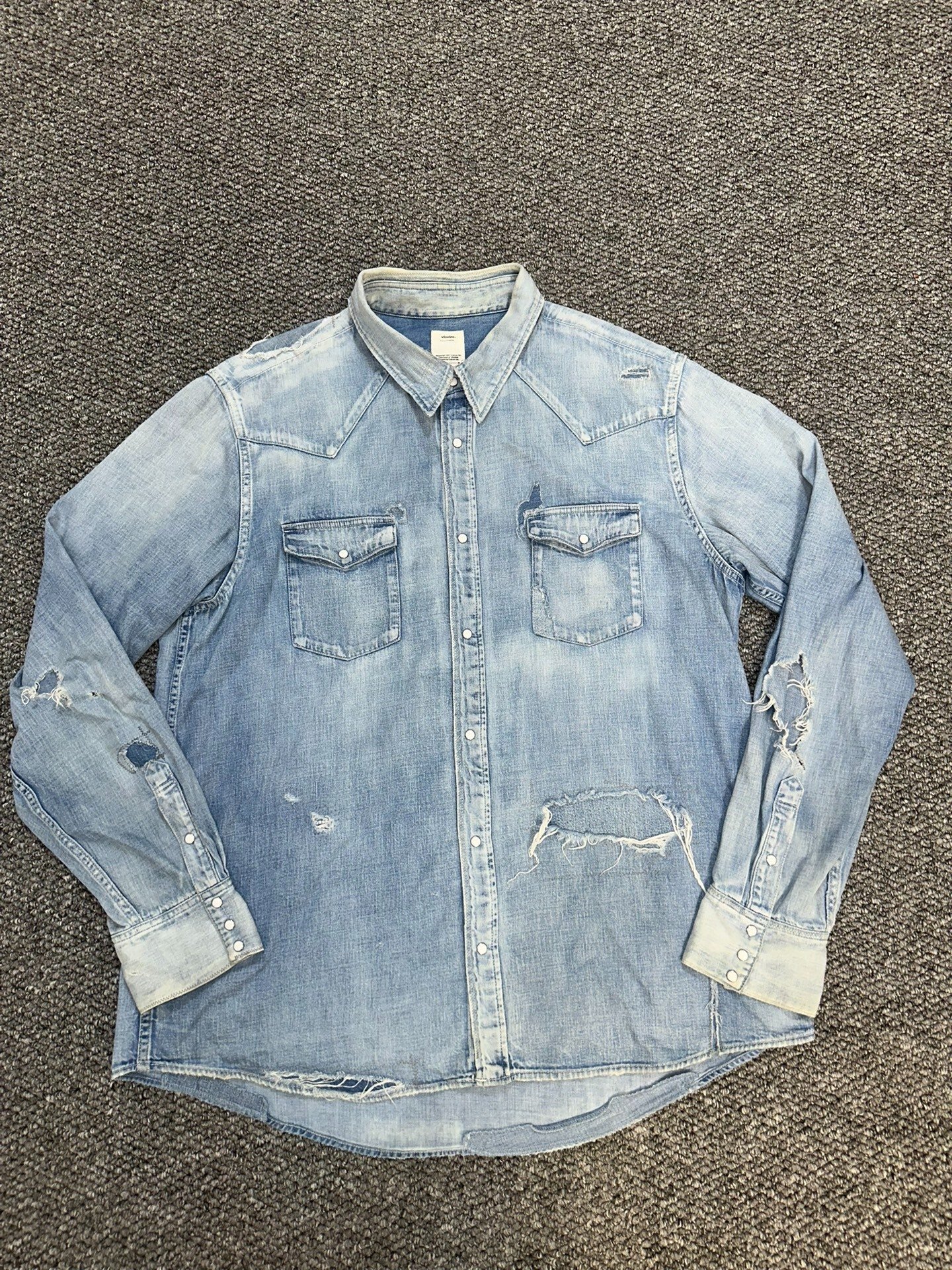 visvim Distressed Denim Shirt