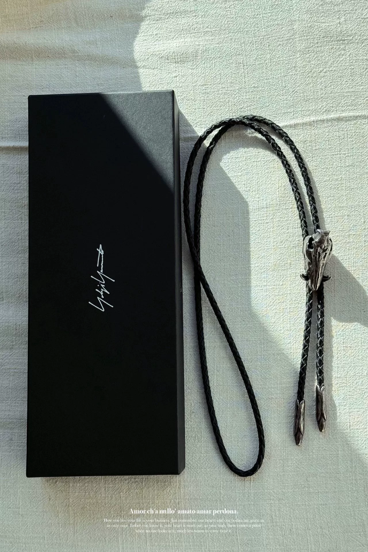 Yohji Yamamoto 950 Silver Wolf Necklace — detail