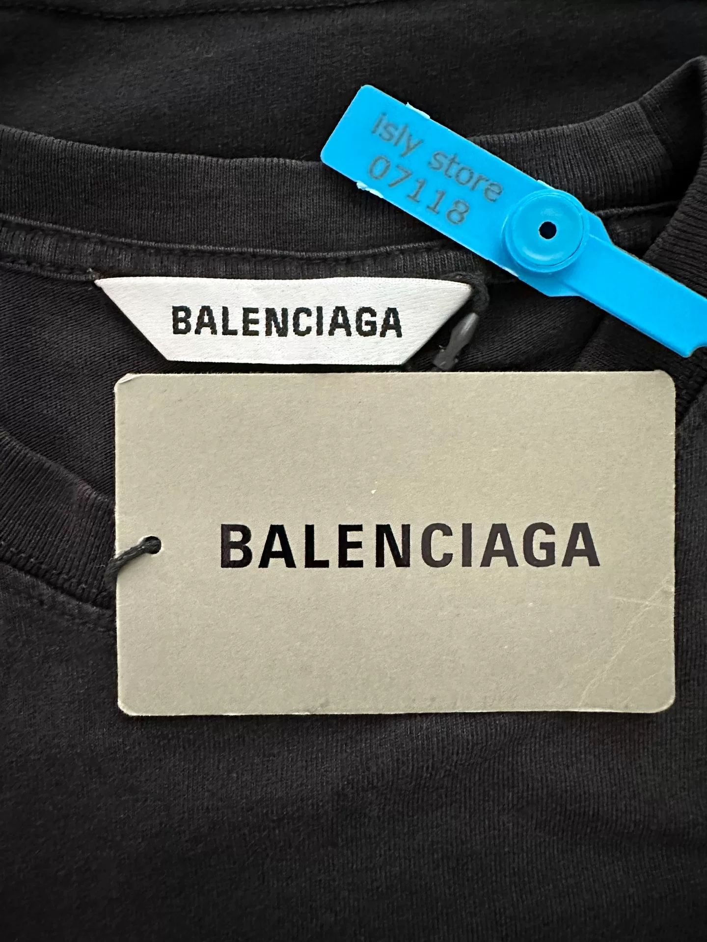 Balenciaga White Logo Short-Sleeve T-Shirt — label