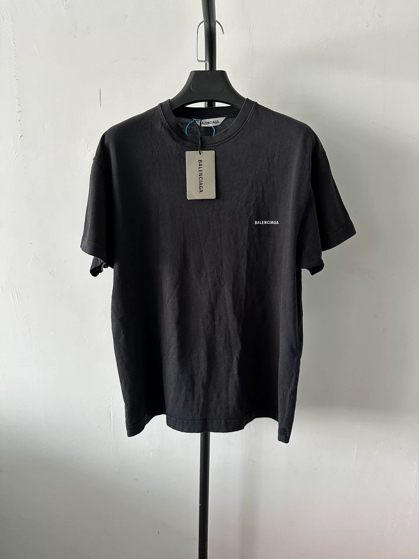 Balenciaga White Logo Short-Sleeve T-Shirt