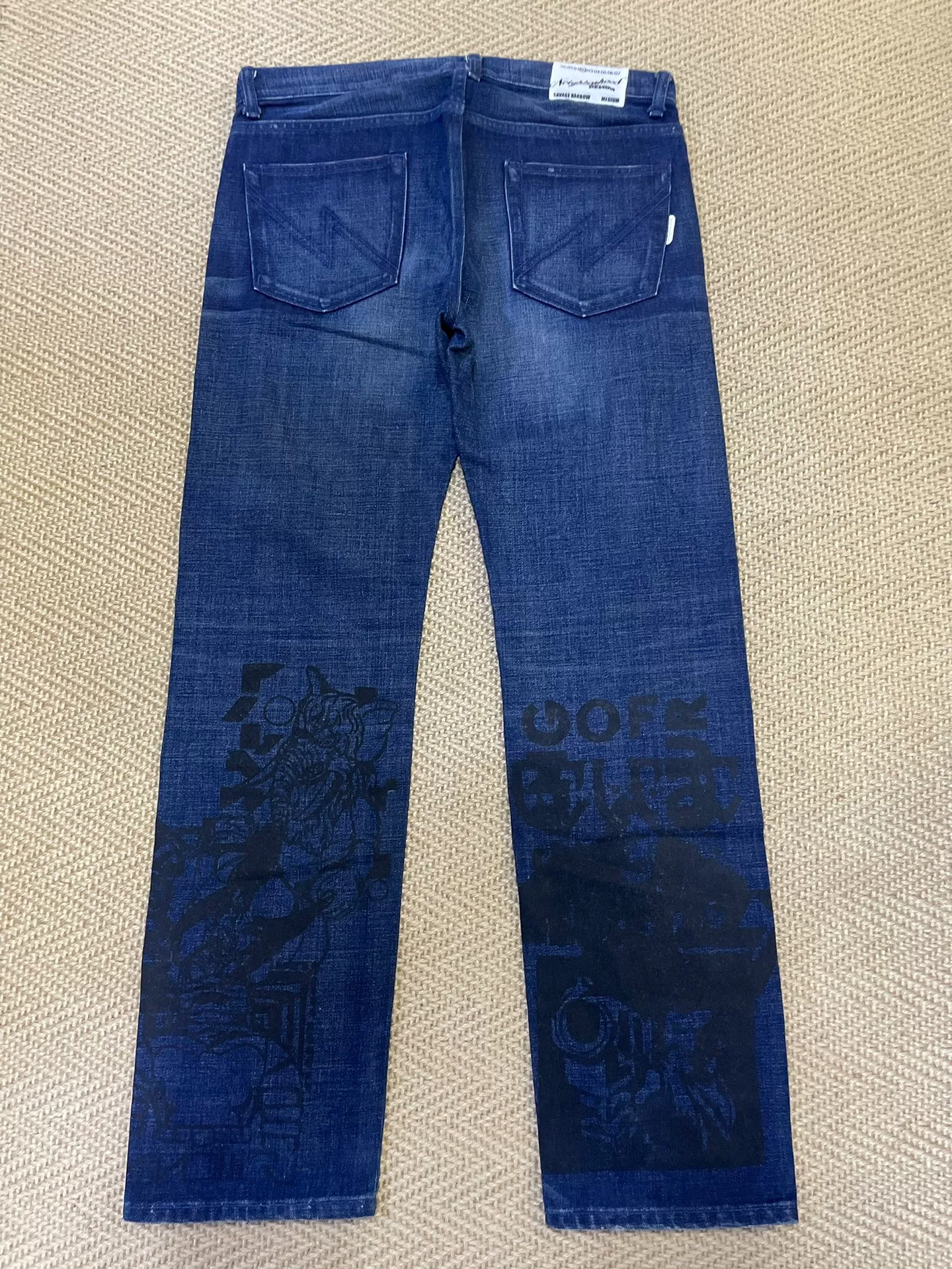 NEIGHBORHOOD Cartoon Vintage Denim Jeans — front