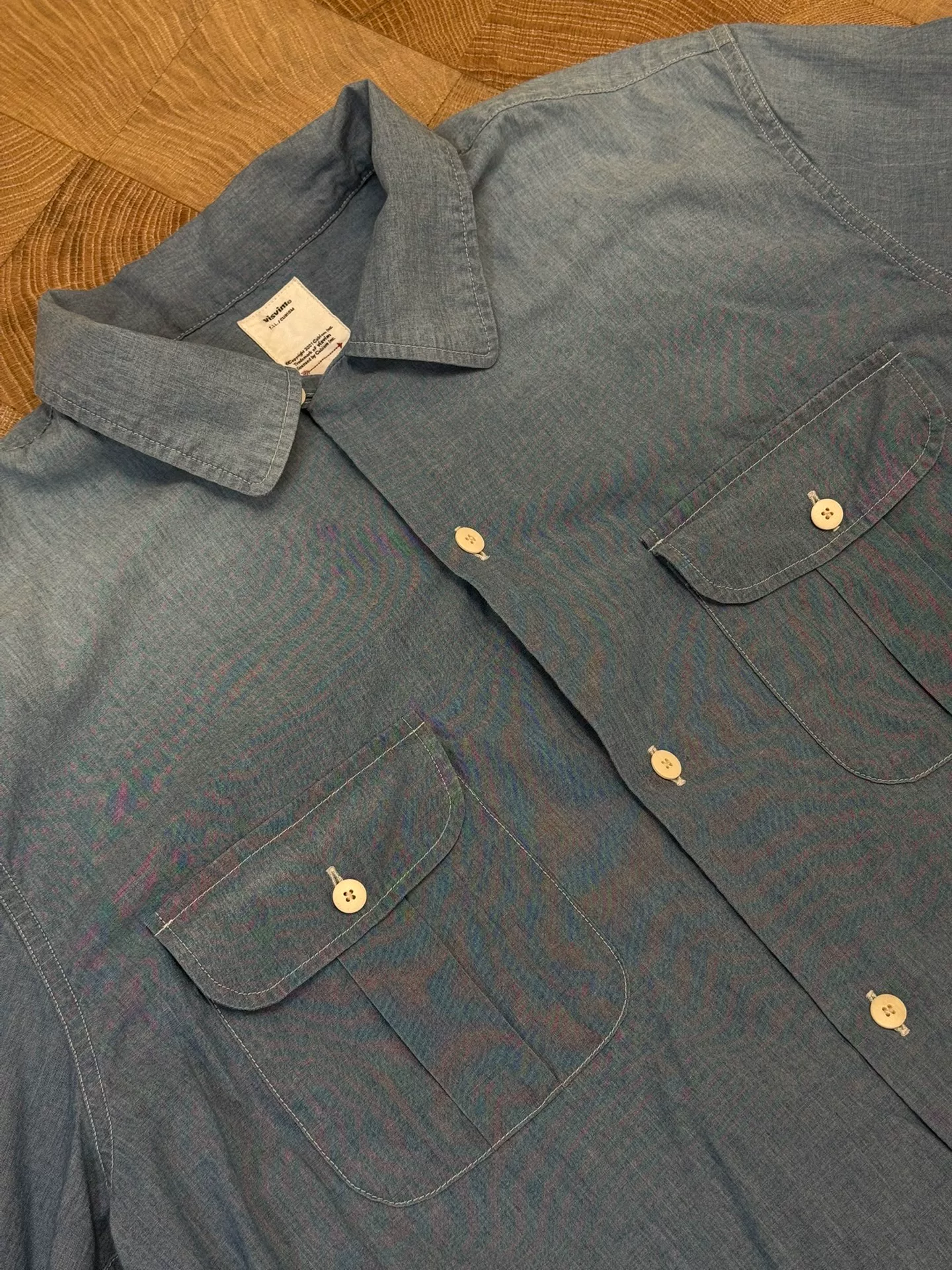 Visvim 23AW Keesey Chambray Hiroshima Limited — detail
