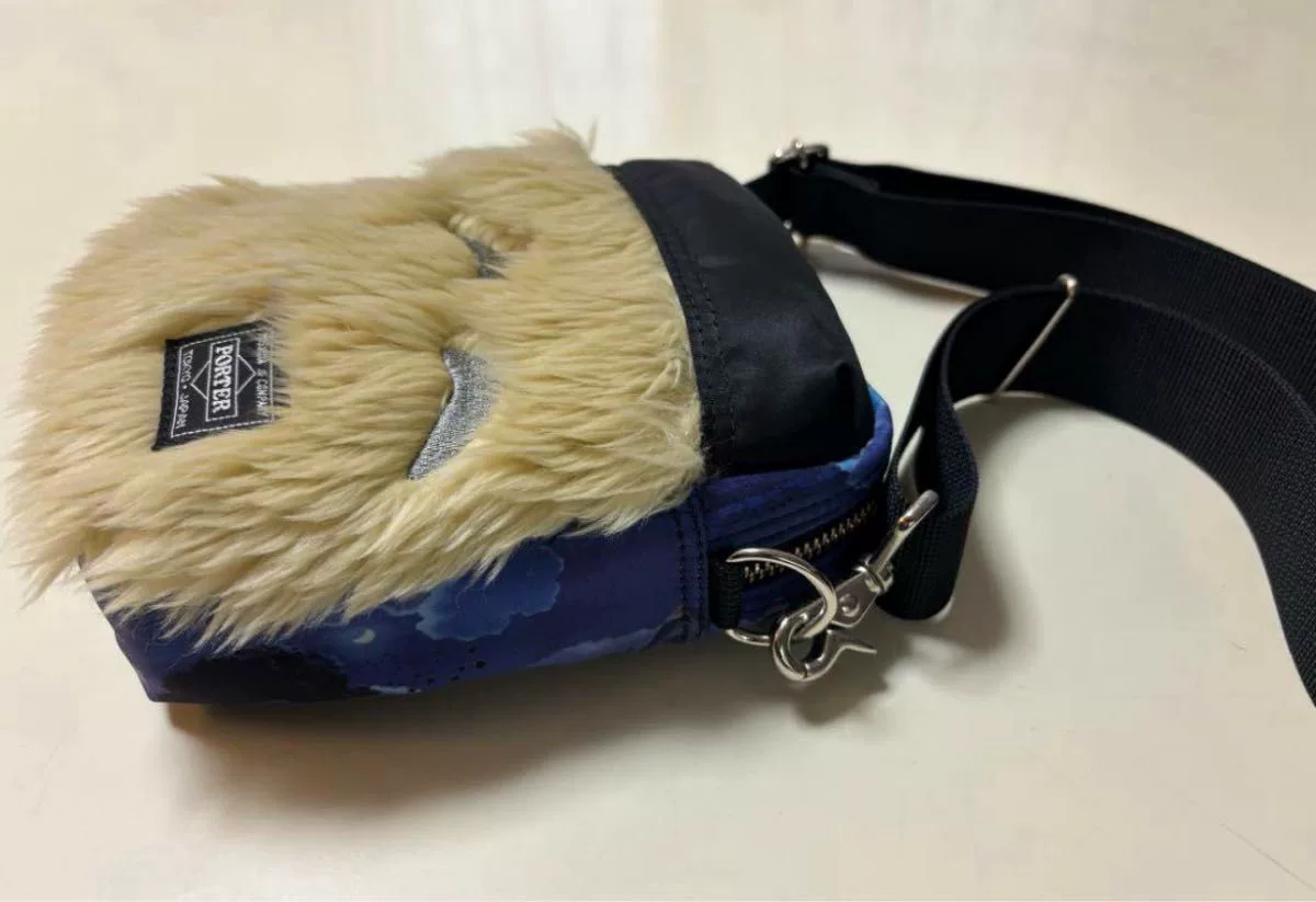 Porter x Totoro Plush Crossbody Bag — front