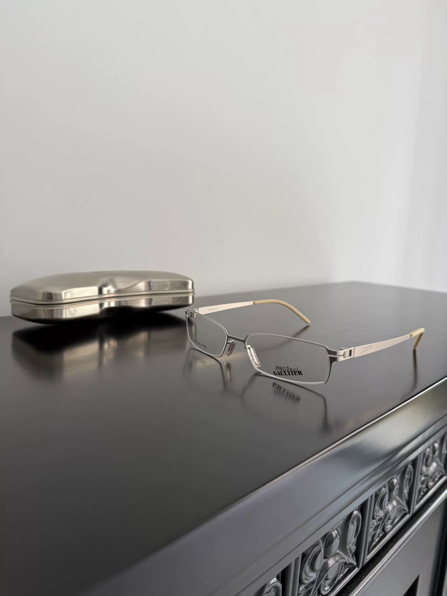 Jean Paul Gaultier Runway Clear-Lens Glasses — label