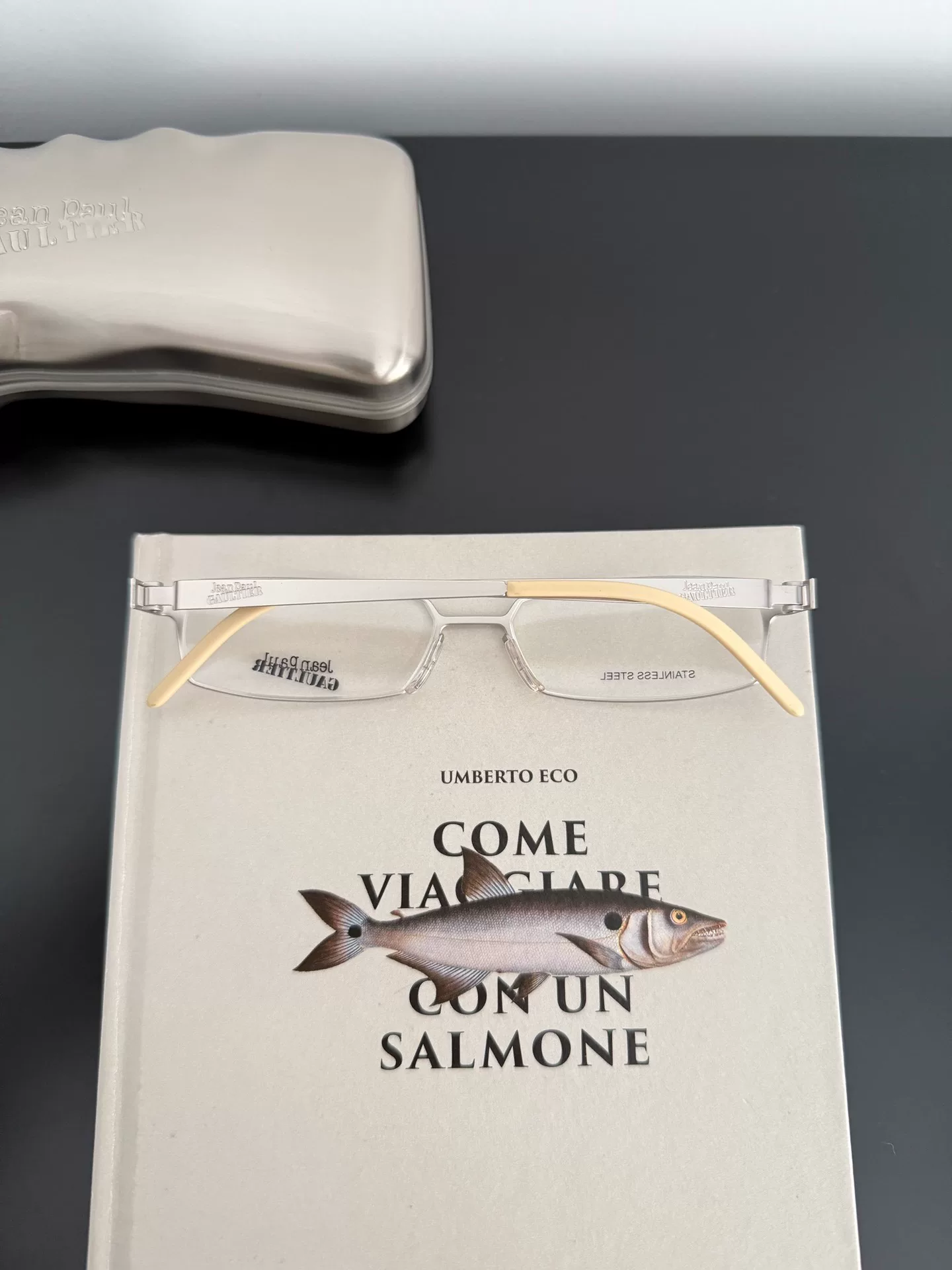 Jean Paul Gaultier Runway Clear-Lens Glasses — back