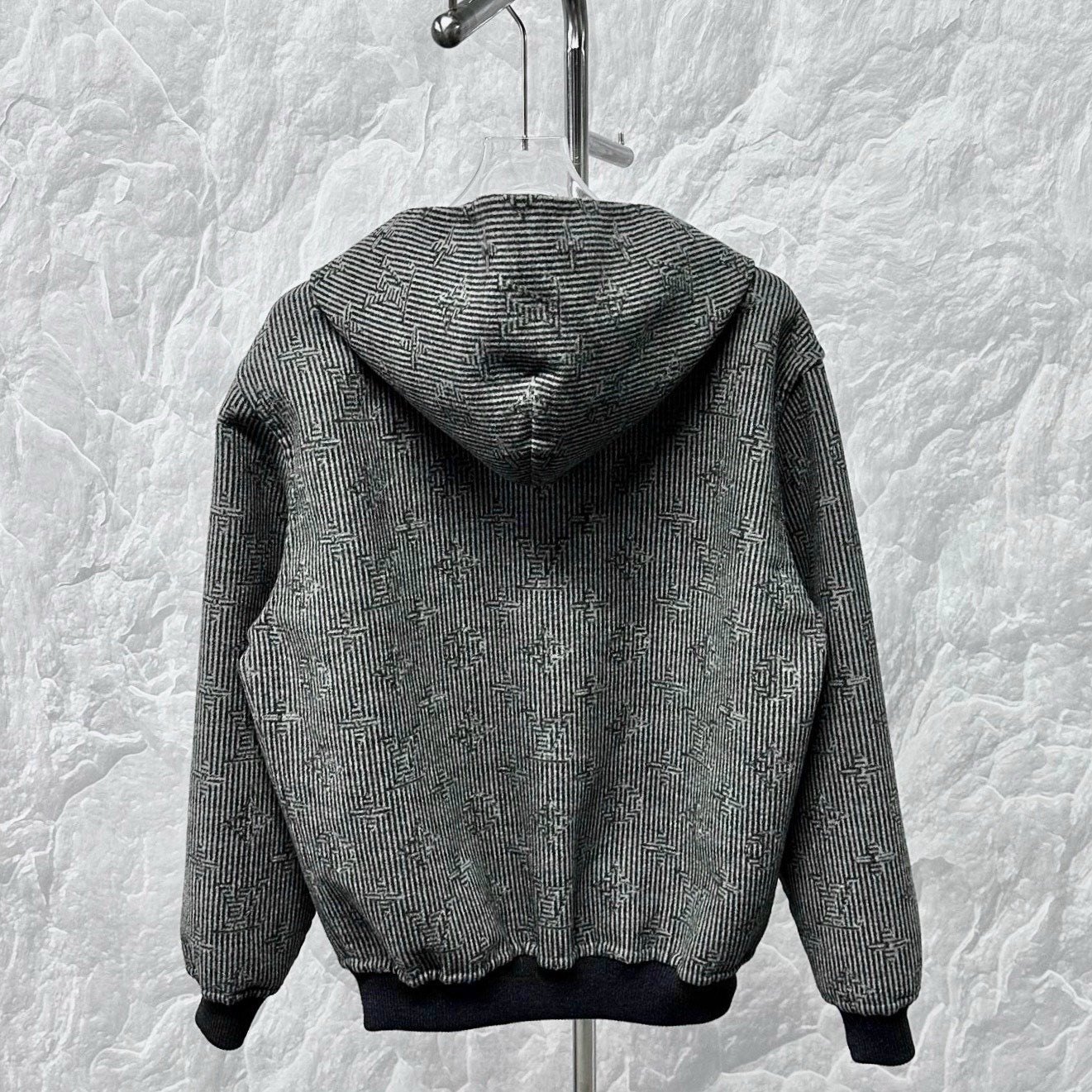 Louis Vuitton Embroidered Double-Sided Hooded Coat — front