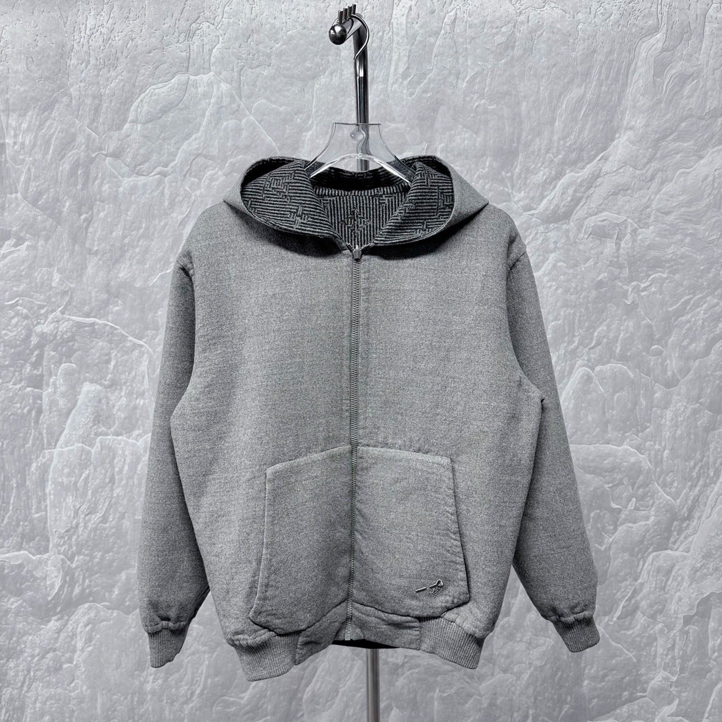 Louis Vuitton Embroidered Double-Sided Hooded Coat — detail
