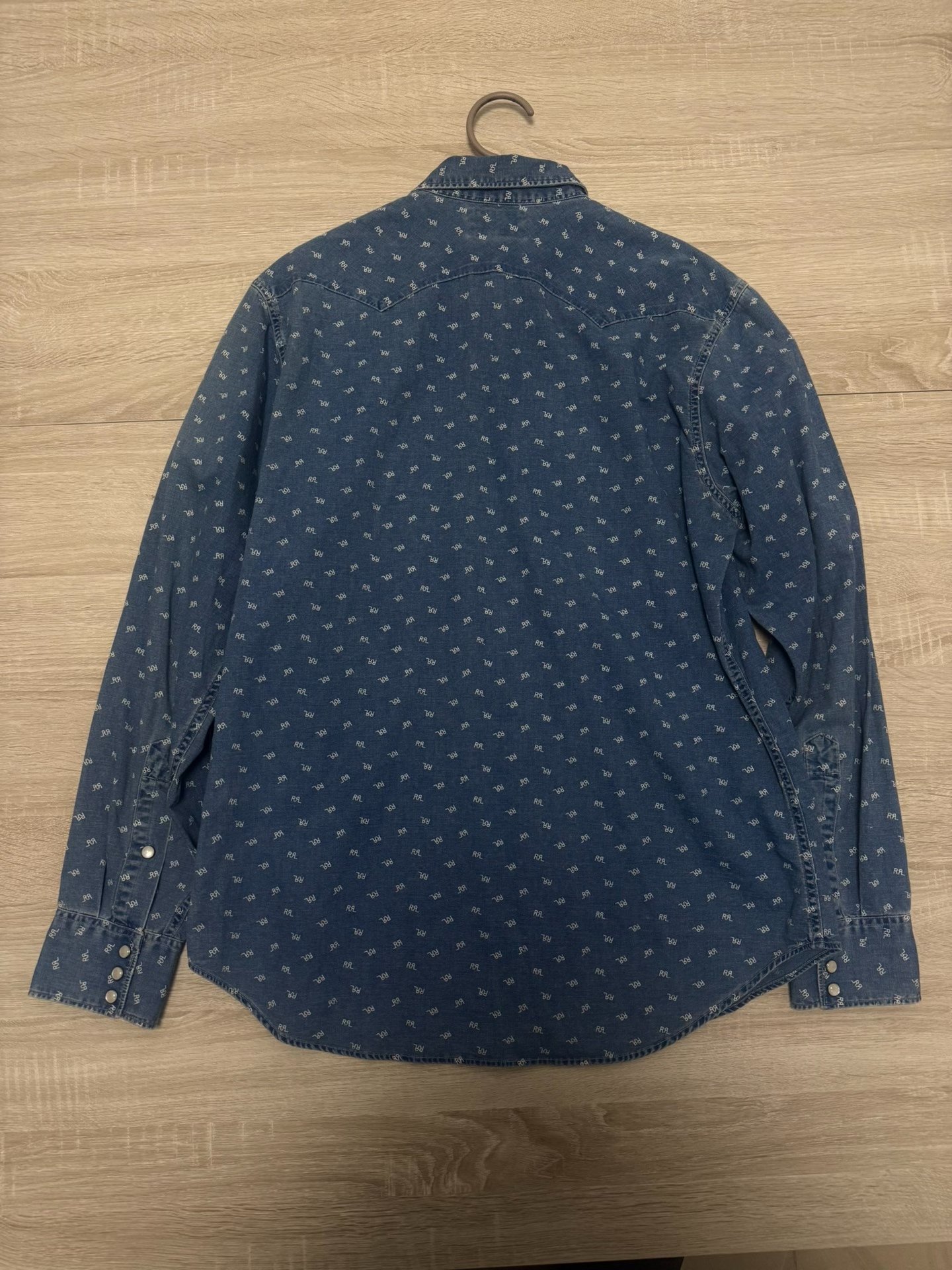 RRL Indigo Logo Button-Front Shirt — back