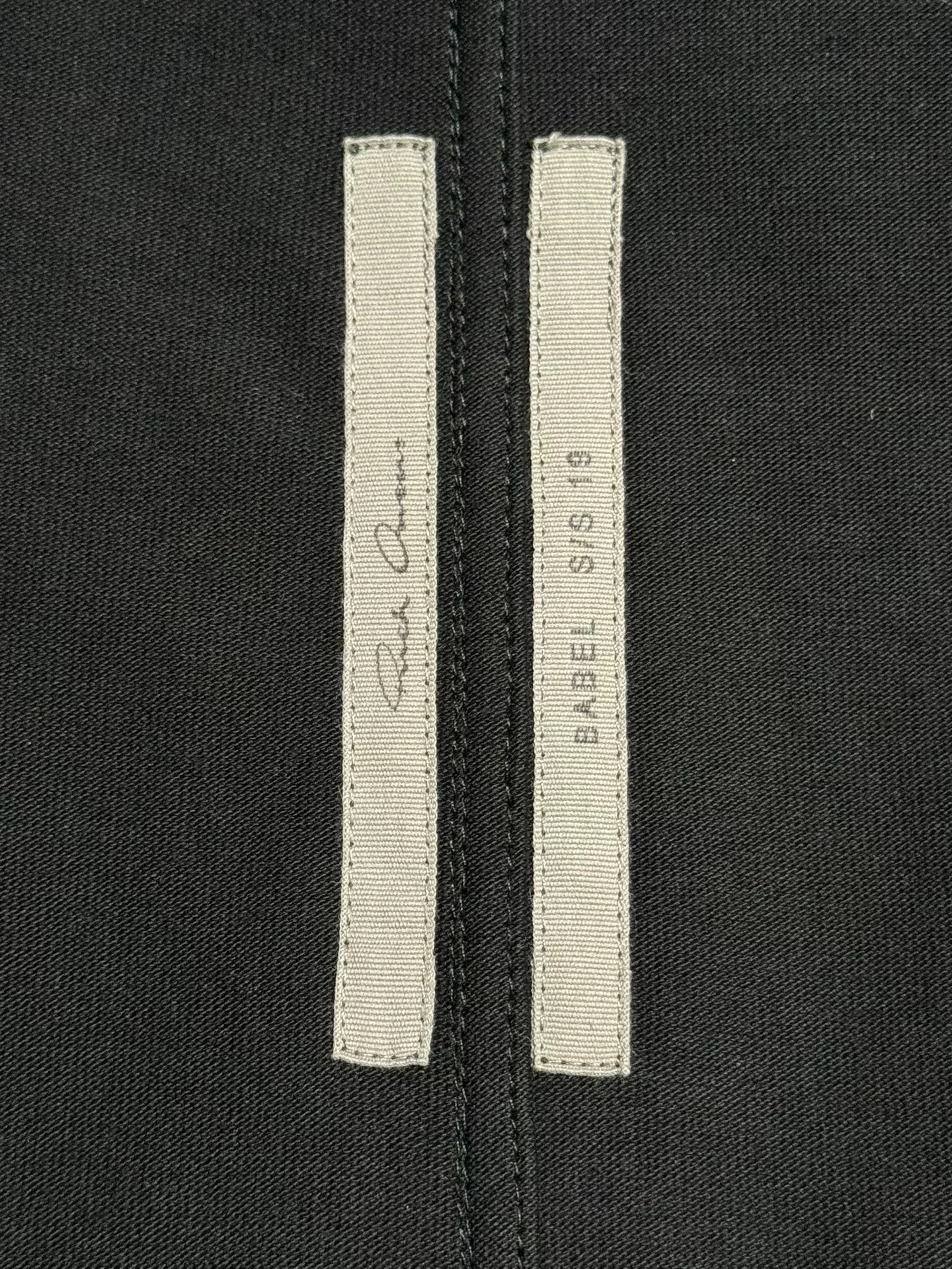 Rick Owens Geometric Embroidery Black T-shirt — back