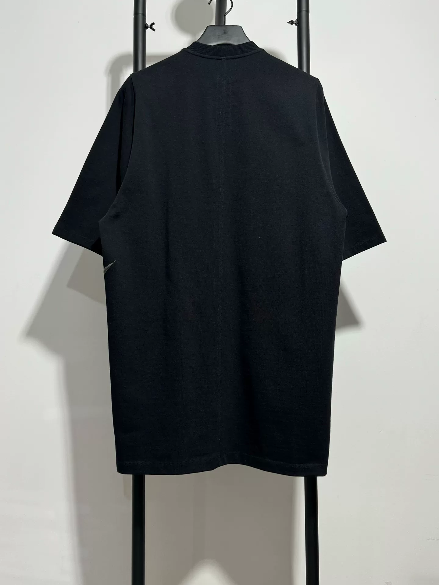 Rick Owens Geometric Embroidery Black T-shirt — front