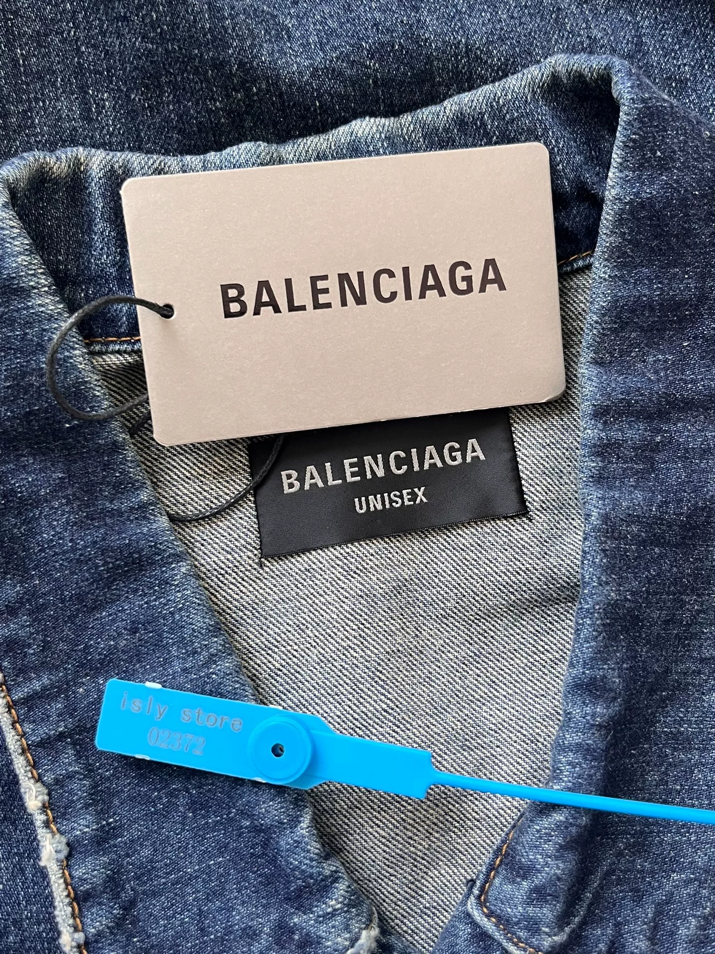 Balenciaga SS25 Denim Jacket — detail