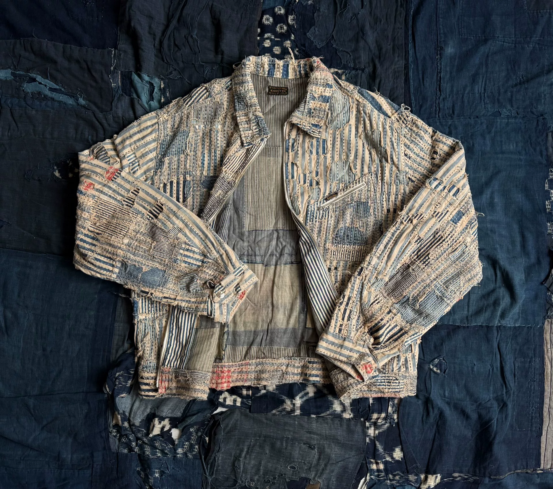 Kapital 25SS Liberty Boro Zip Jacket — front