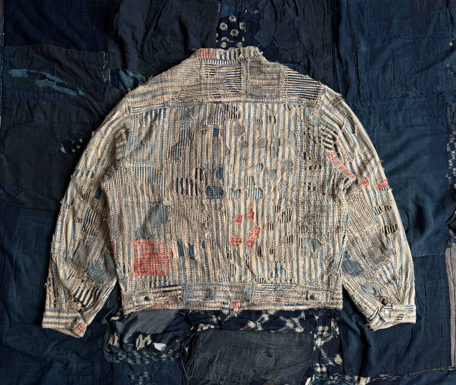 Kapital 25SS Liberty Boro Zip Jacket — detail