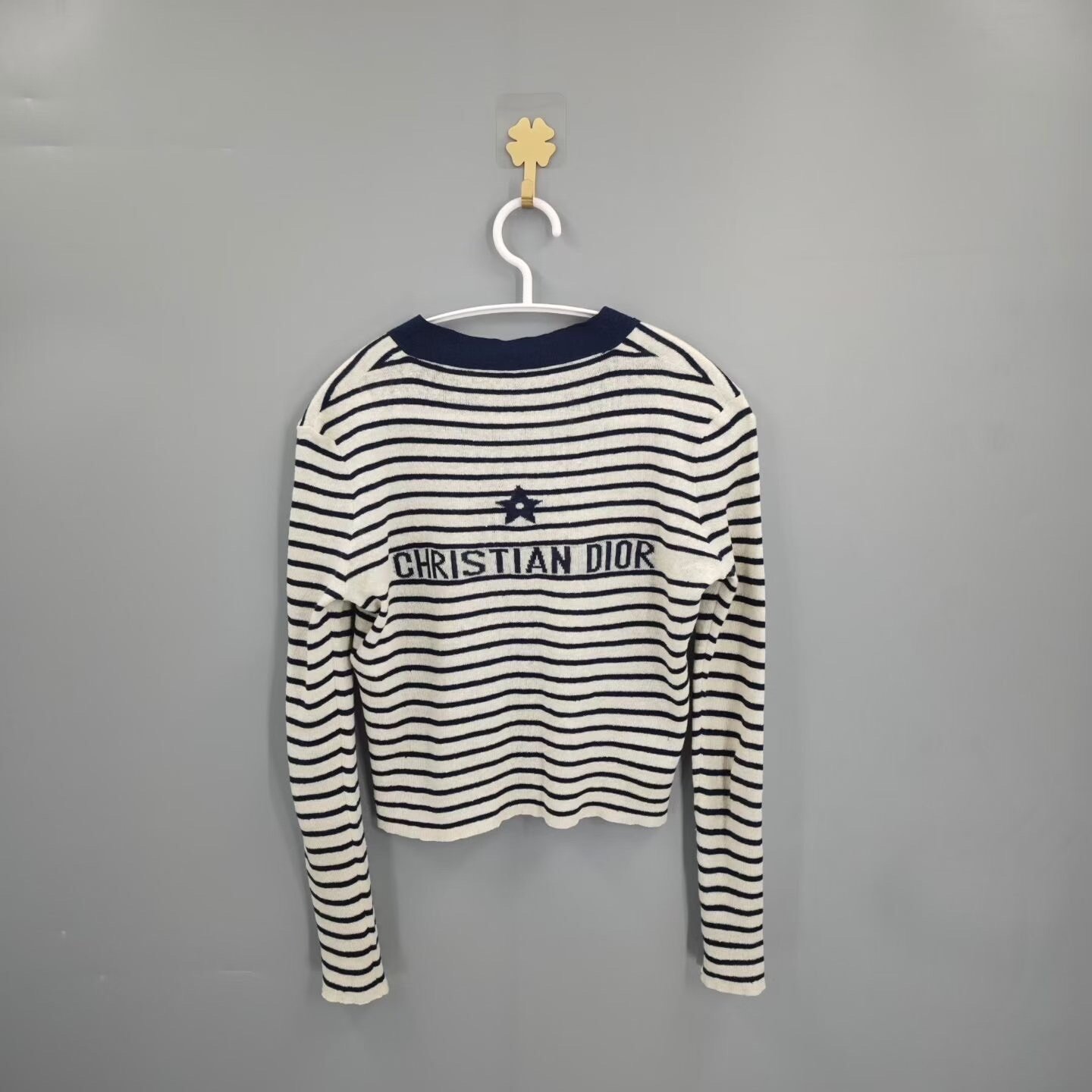 Dior Linen Cardigan with Back Logo