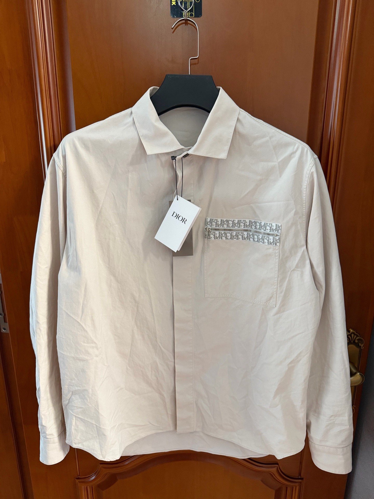 Dior Monogram Zip Pocket Long-Sleeve Shirt