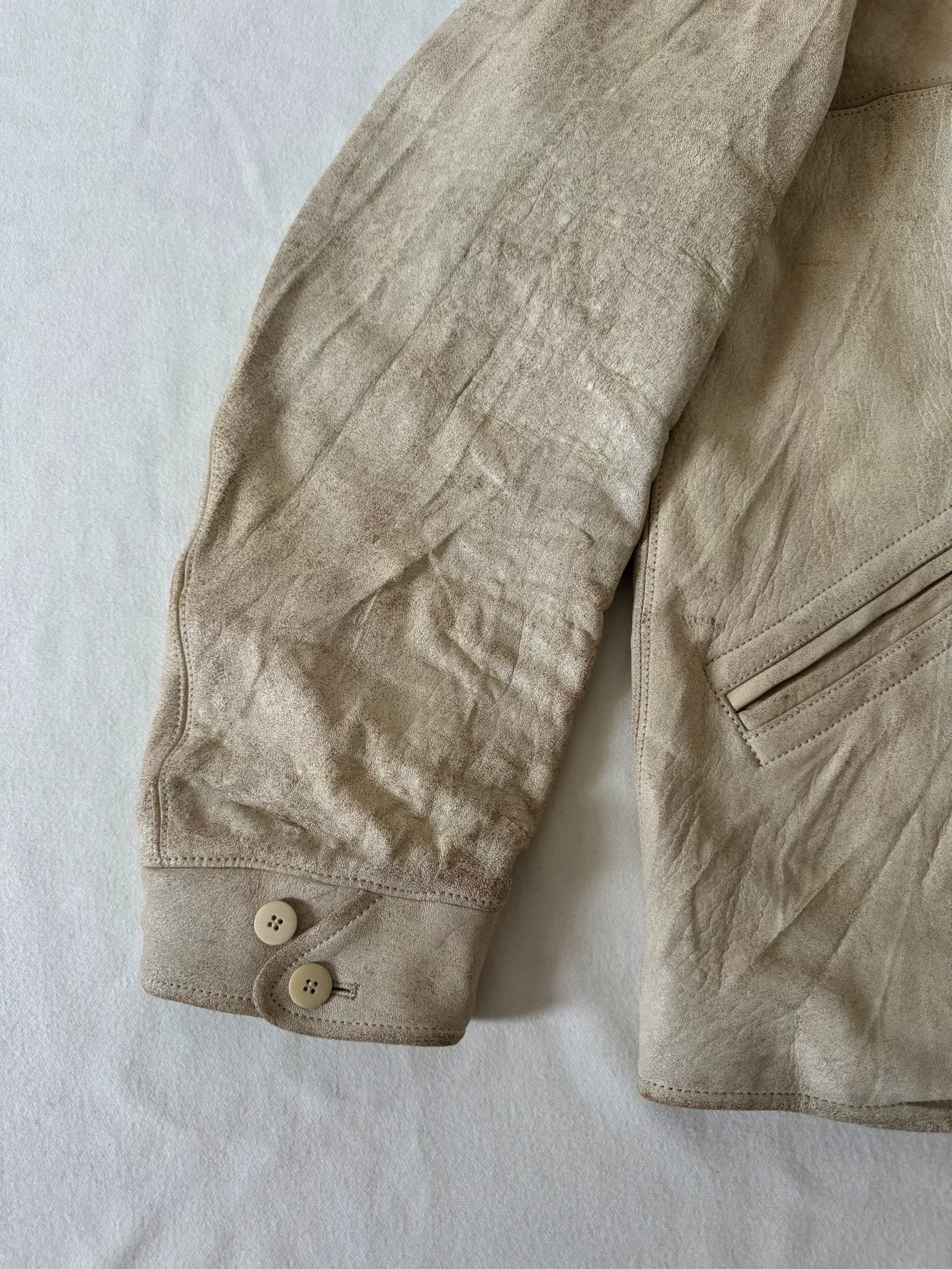 Visvim 23AW Eton Leather Jacket — detail