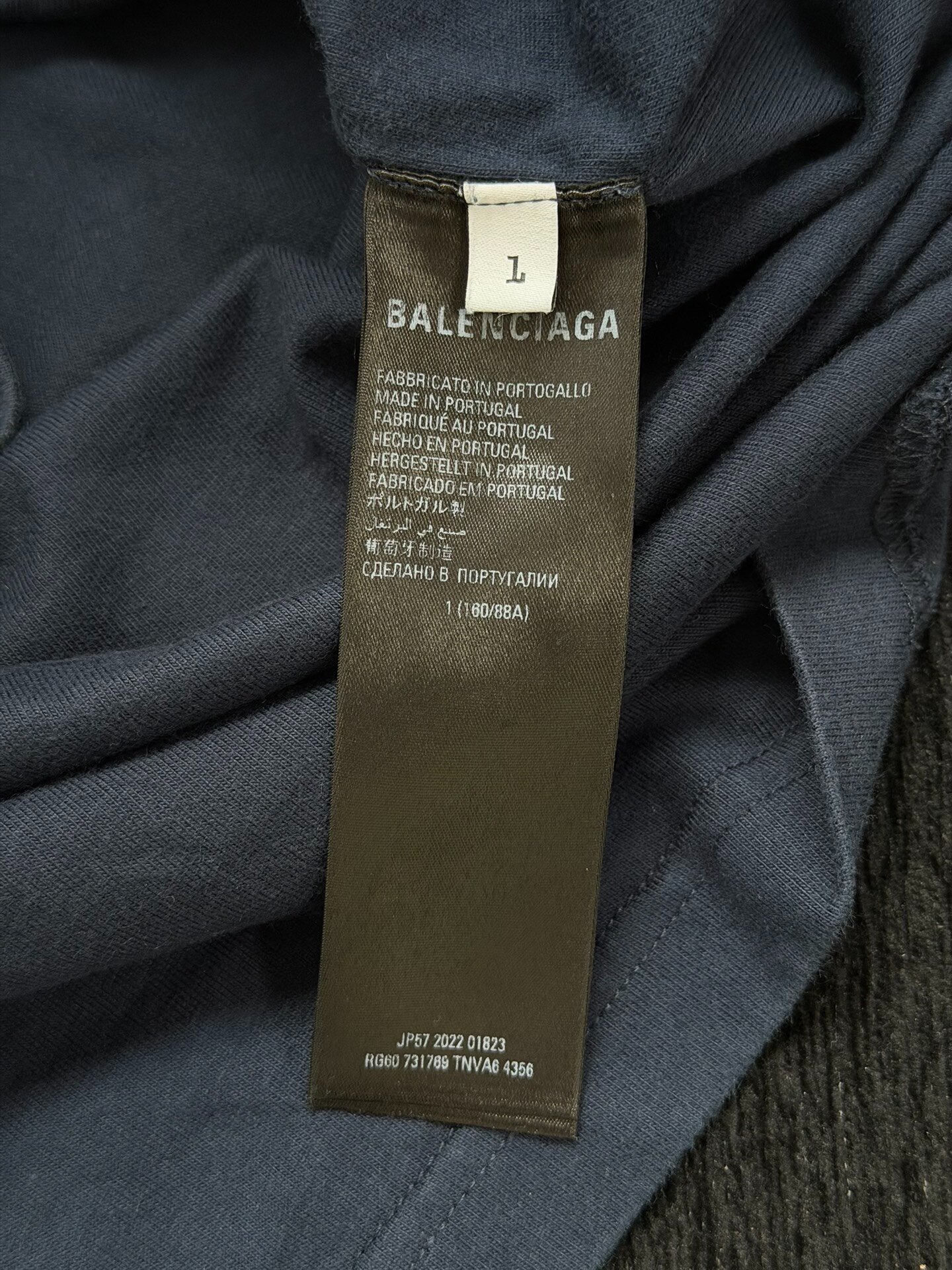 Balenciaga x Adidas Co-branded T-shirt — label