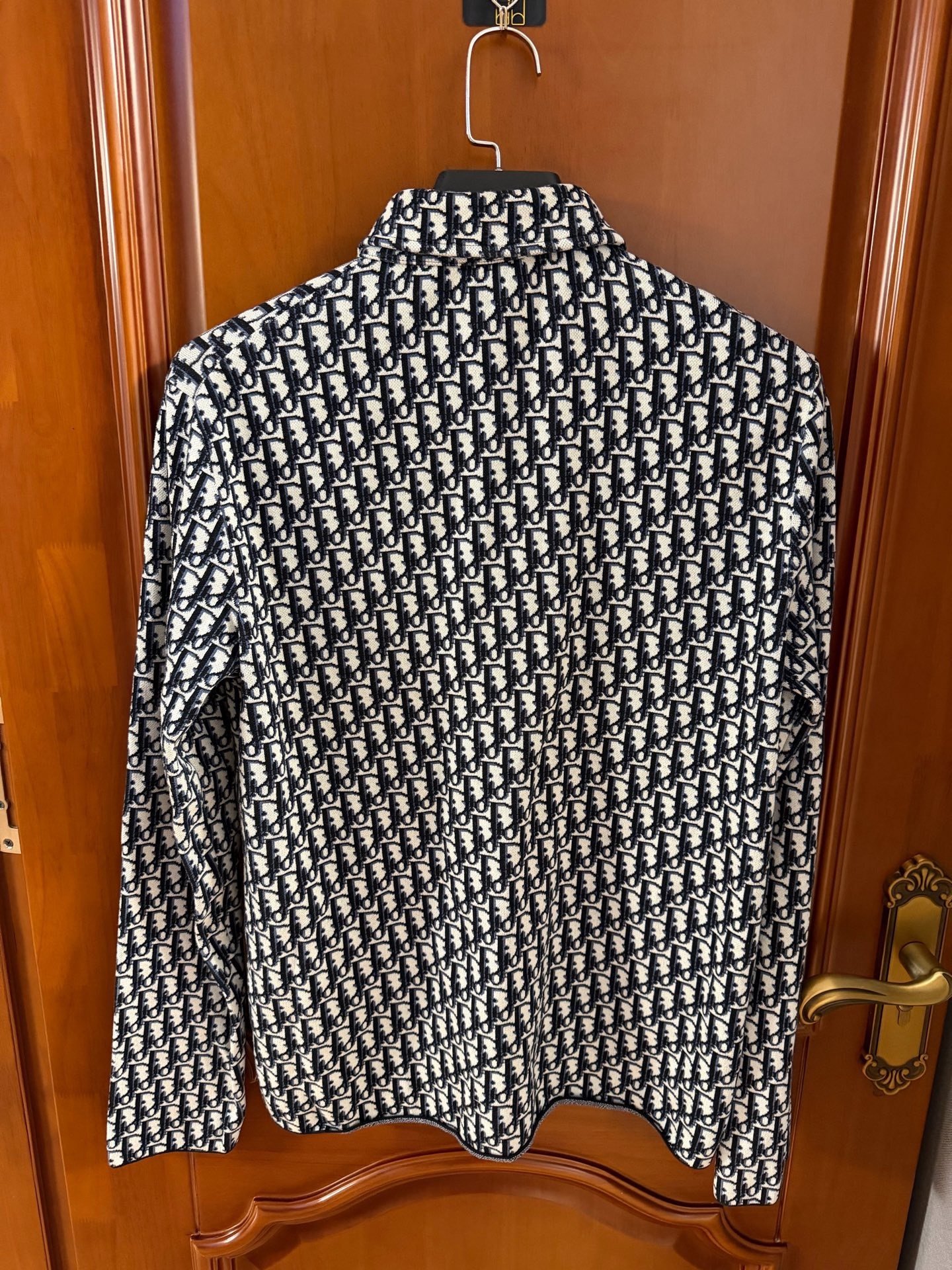 Dior All-Over Logo Long-Sleeve Shirt — front