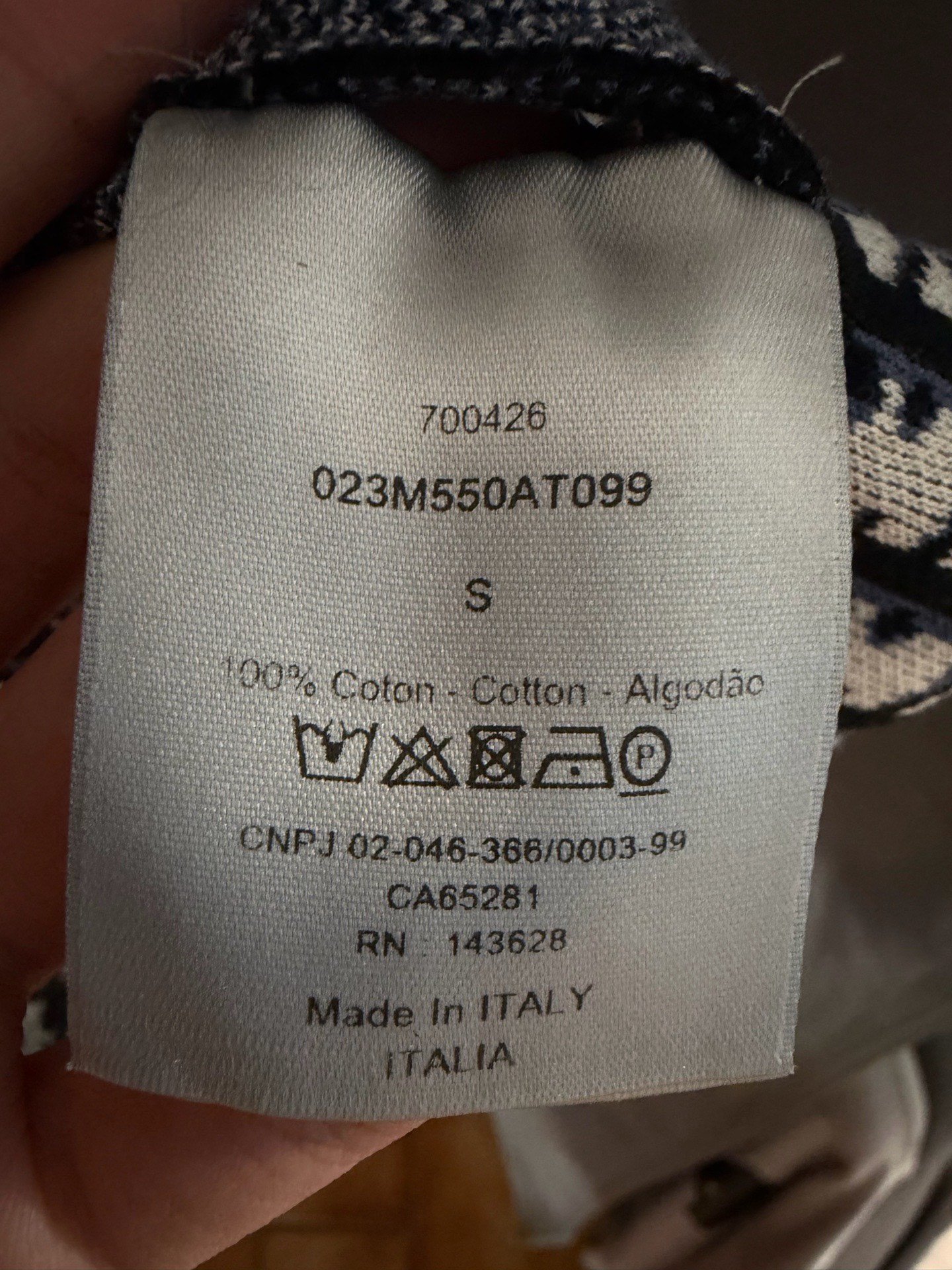 Dior All-Over Logo Long-Sleeve Shirt — back