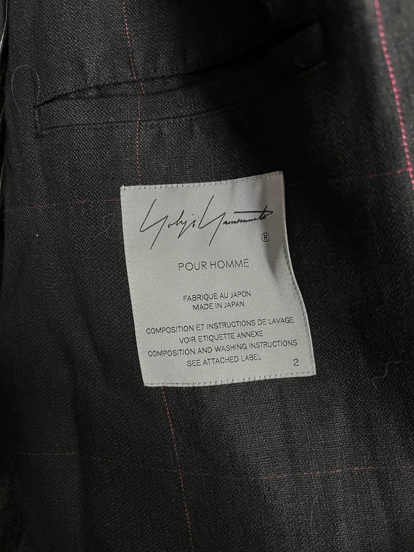 Yohji Yamamoto 23SS Linen Totem Coat — label