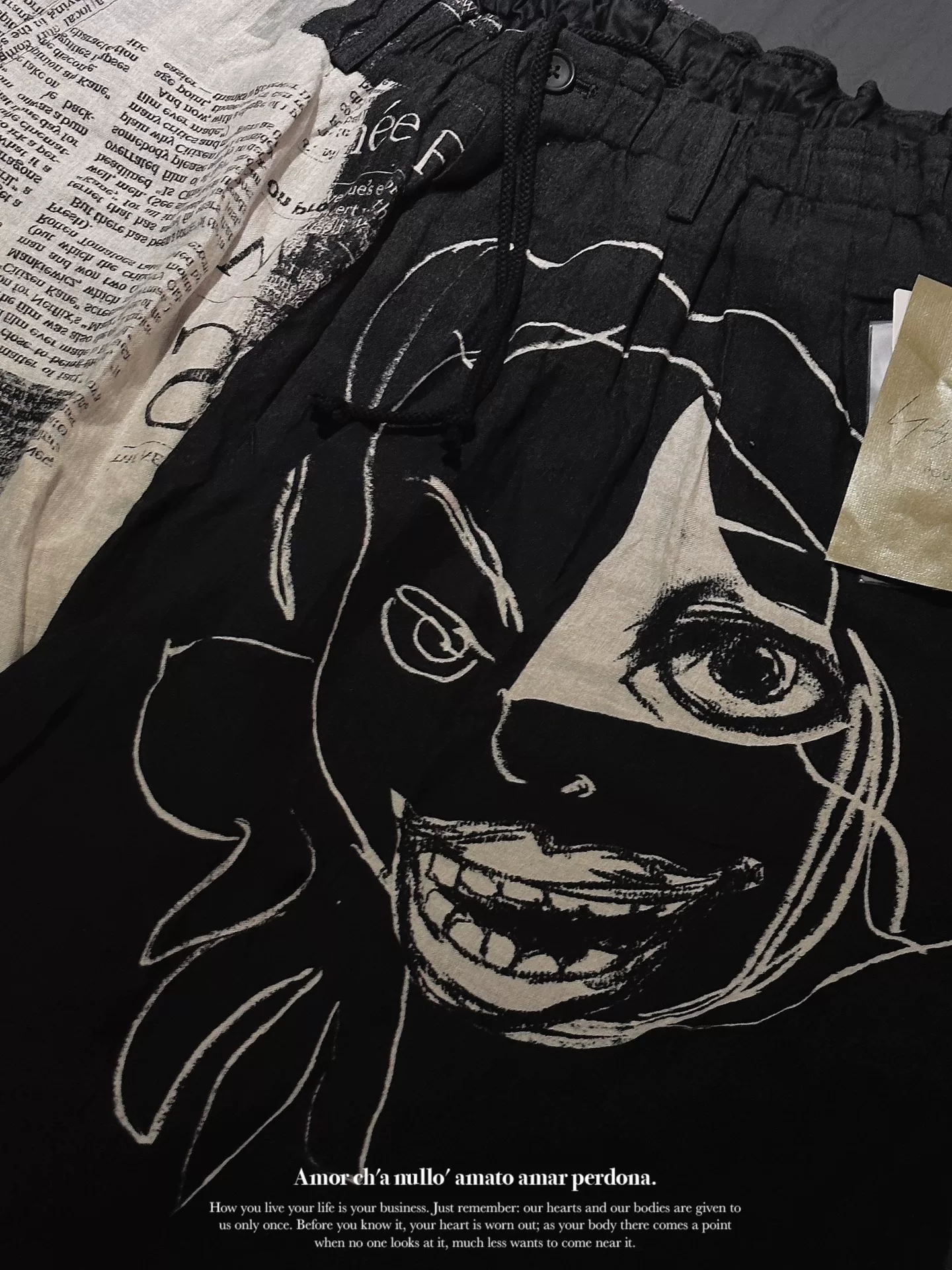 Yohji Yamamoto 22SS Asakura Newspaper Pants — back