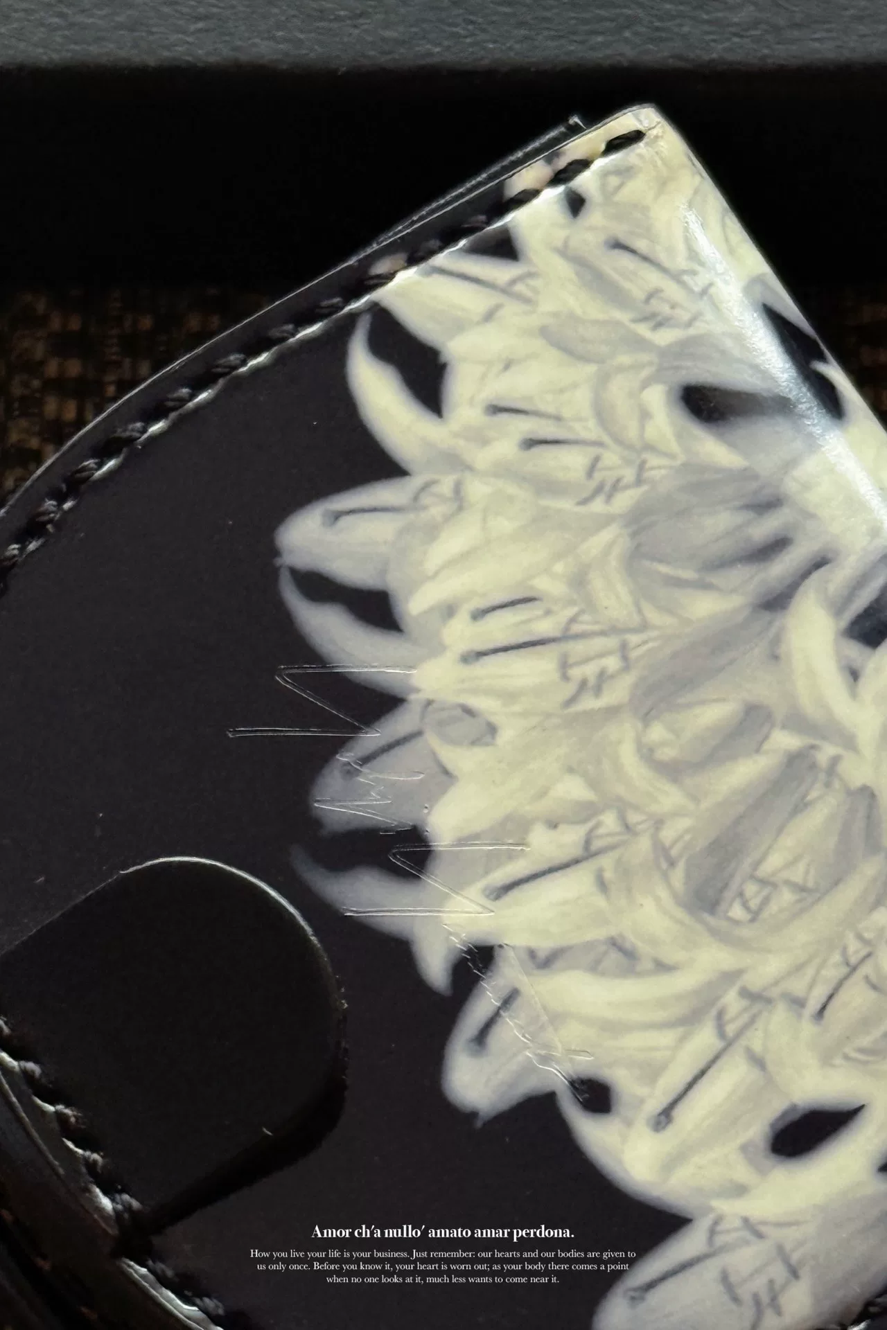 Yohji Yamamoto 20ss Lily Asura Leather Wallet — label