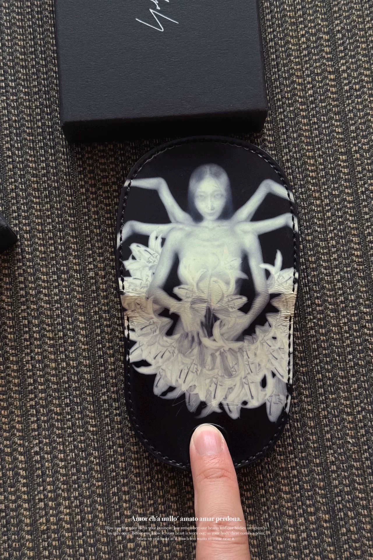 Yohji Yamamoto 20ss Lily Asura Leather Wallet — back