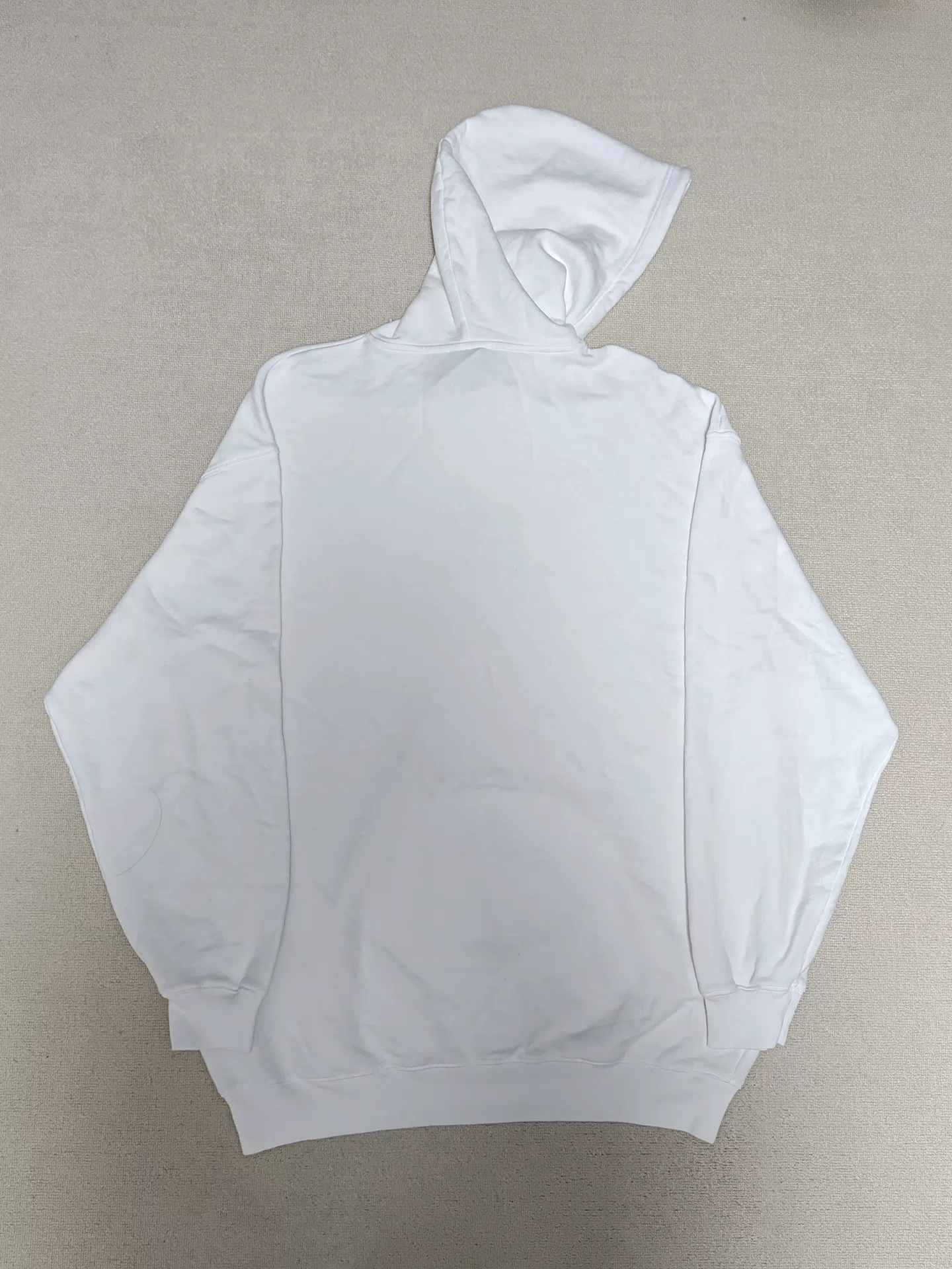 Balenciaga White Logo Hoodie — front
