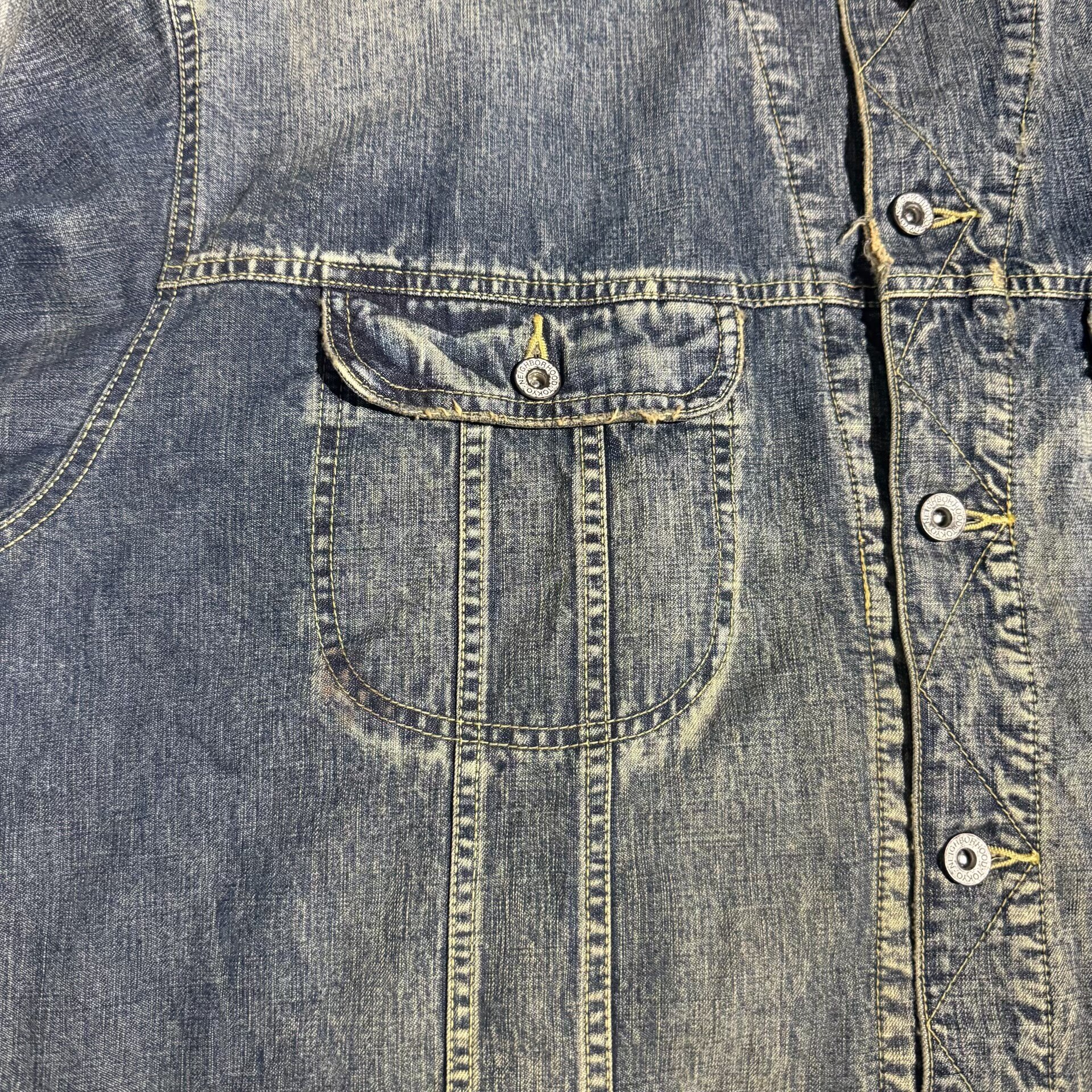 Neighborhood 23AW Savage Storm Rider Denim Jacket — label