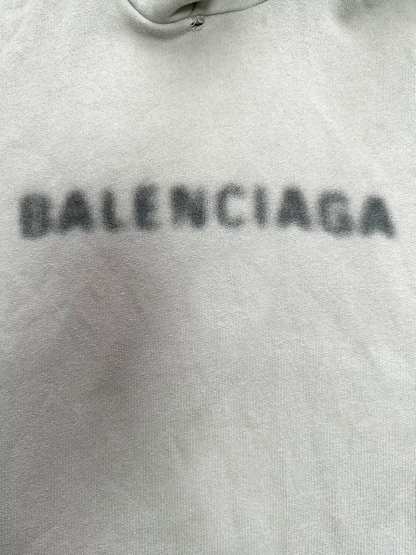Balenciaga Blurred Logo Distressed Hoodie — back