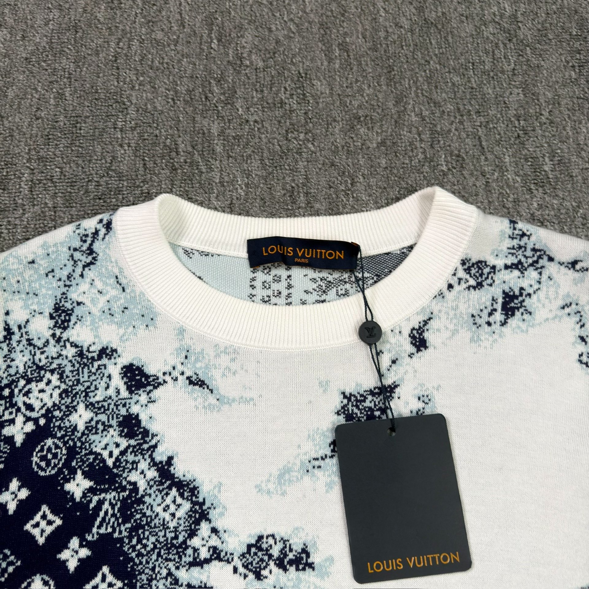 Louis Vuitton White Knit Sweater — detail