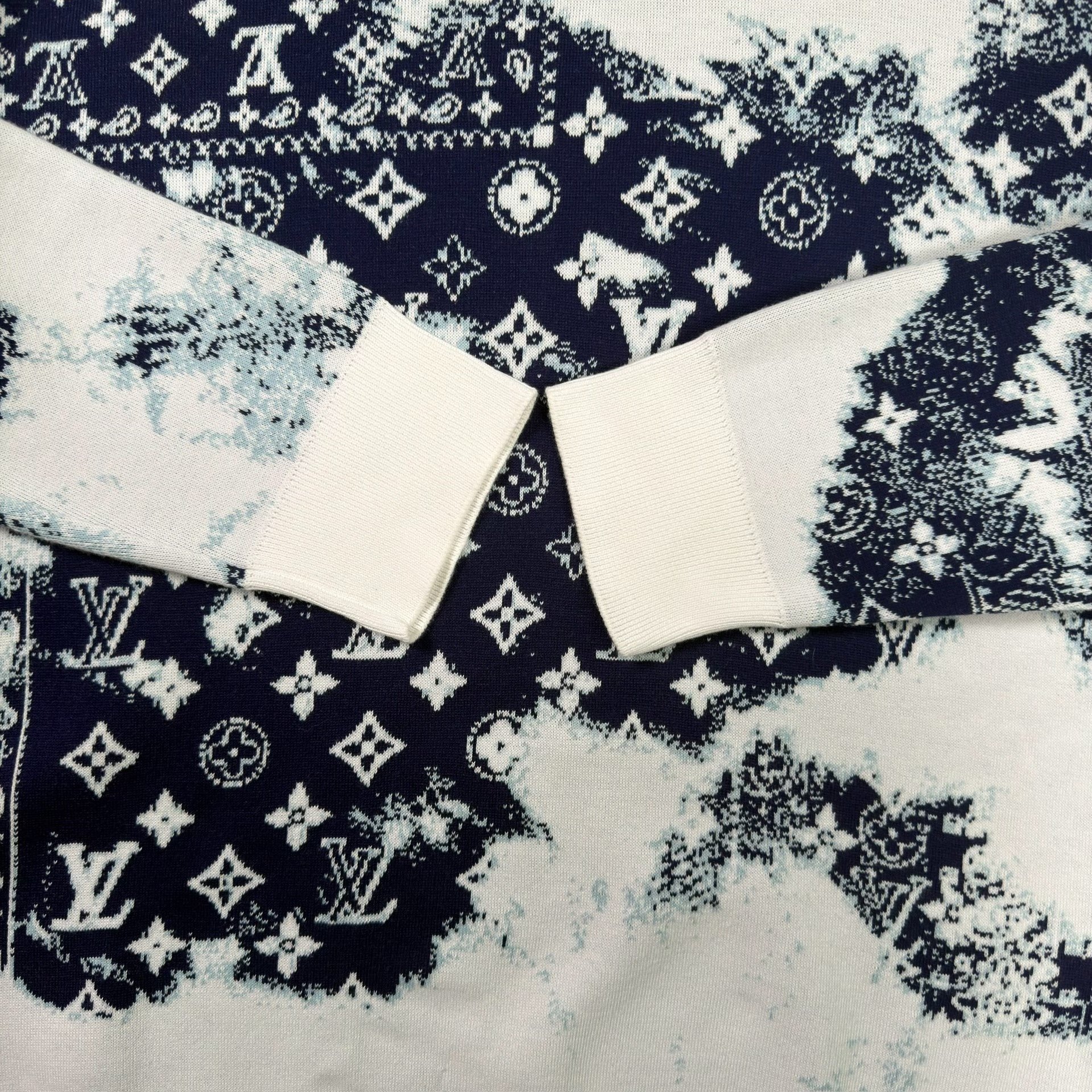 Louis Vuitton White Knit Sweater — back