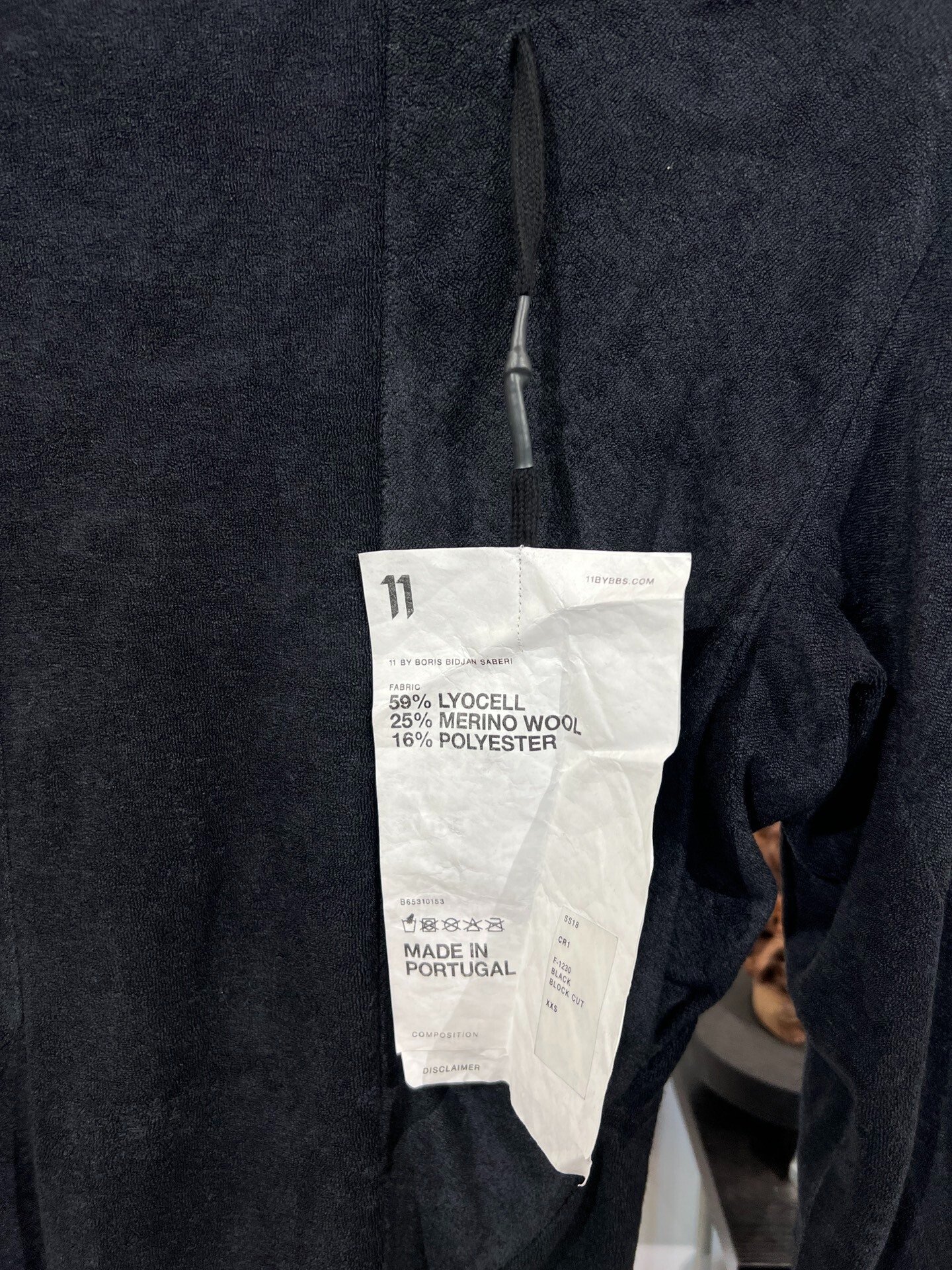 Boris Bidjan Saberi 11by BBS Terry Sweatshirt — back