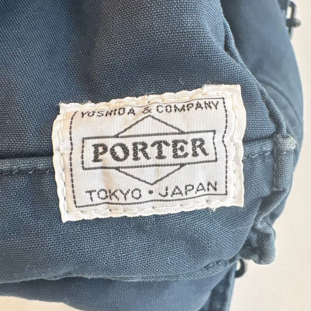 Porter Deep Blue Indigo Dye Rucksack — detail
