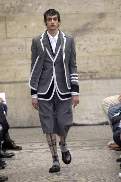 Comme des Garcons 08SS Striped Trim Blazer — detail