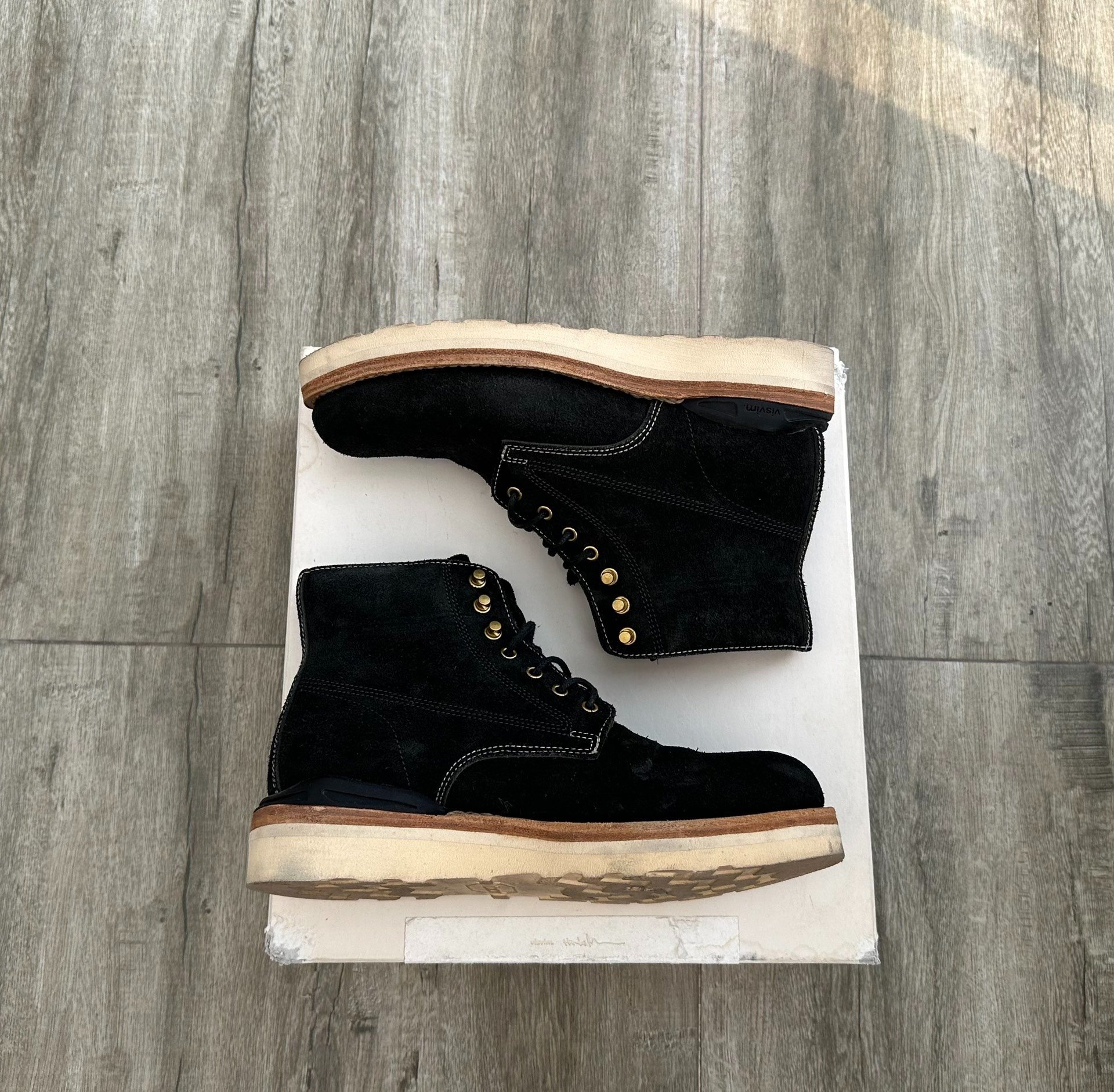 VISVIM VIRGIL BOOTS-FOLK VEG SUEDE — back