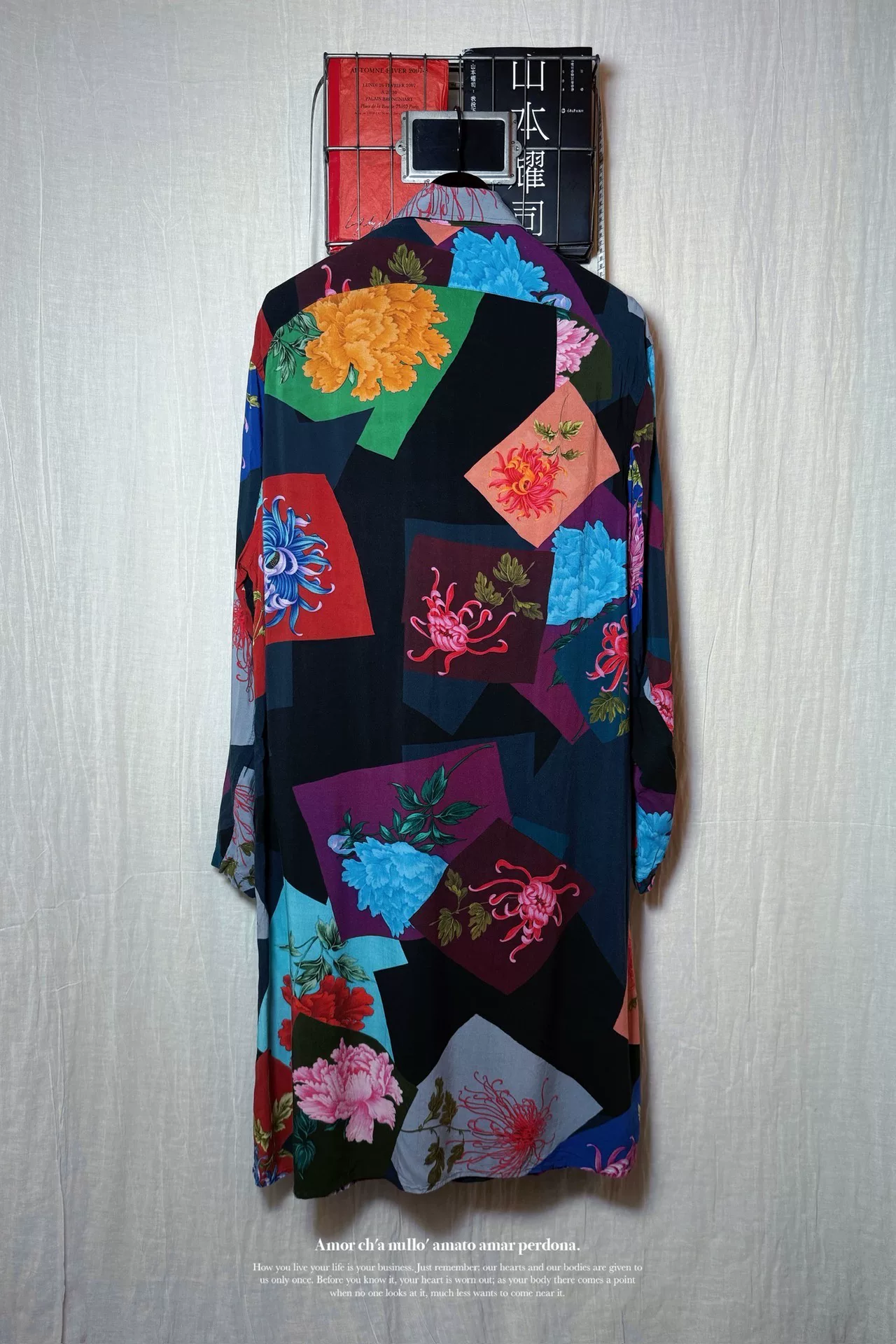 Yohji Yamamoto 1996ss Floral Oversize Shirt — label