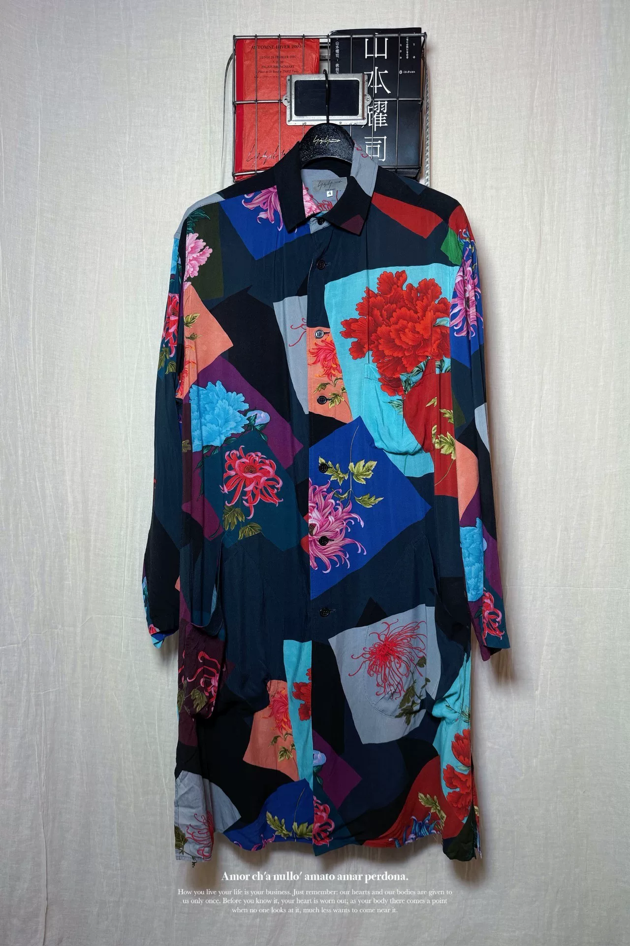 Yohji Yamamoto 1996ss Floral Oversize Shirt — back