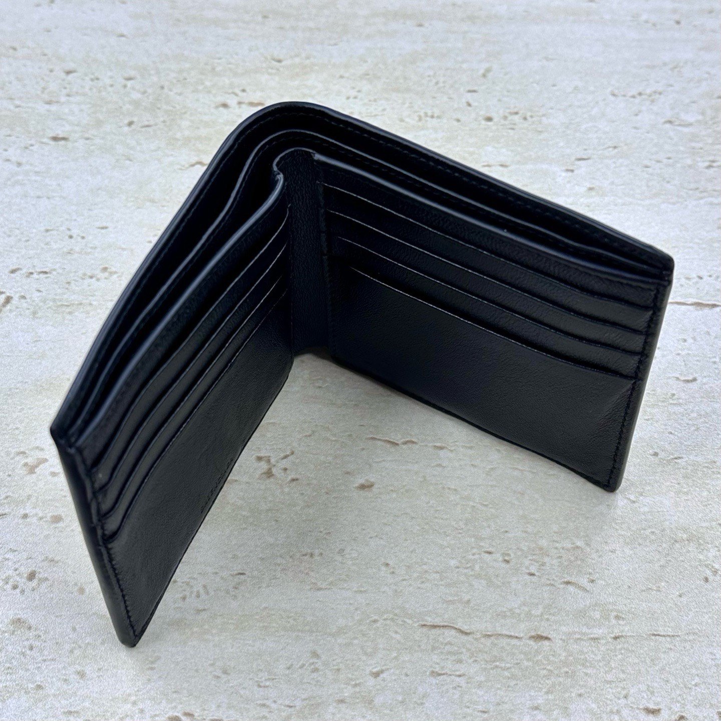 Balenciaga Arena Printed Sticker Lambskin Wallet — detail
