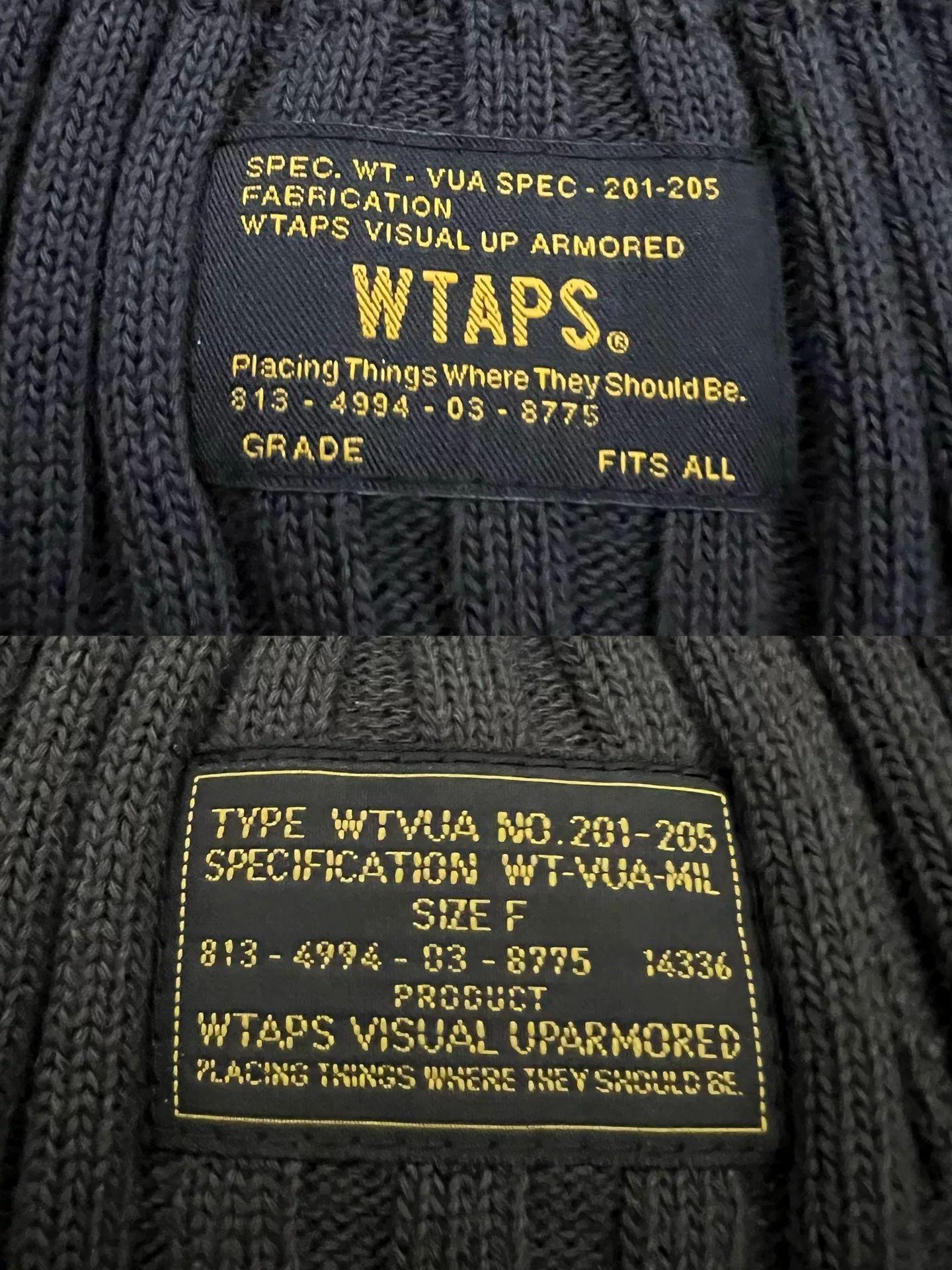 Wtaps 14AW COPO 02 Knit Beanie — detail