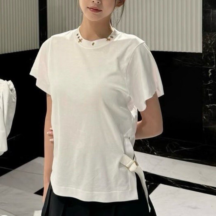 Louis Vuitton Side Strap Gold Collar Top