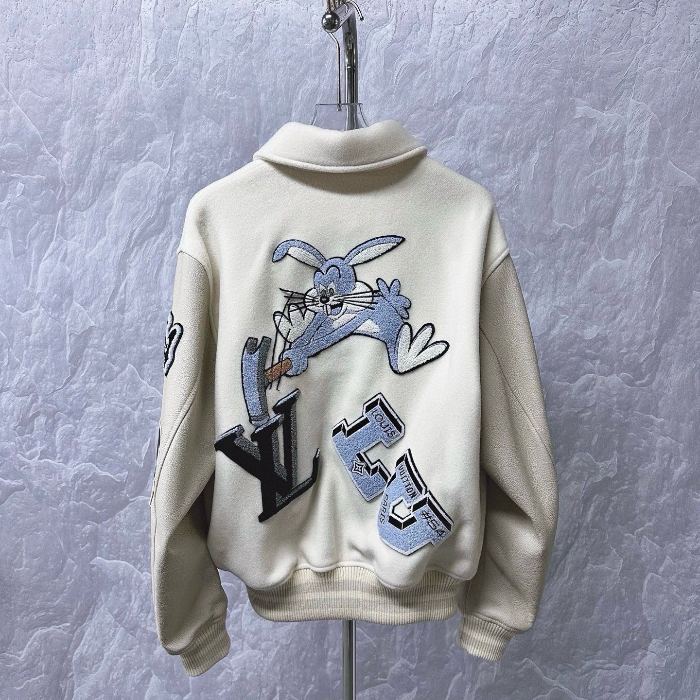 Louis Vuitton Bugs Bunny Embroidered Baseball Jacket — back