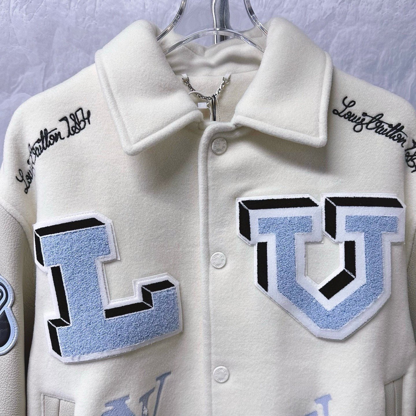 Louis Vuitton Bugs Bunny Embroidered Baseball Jacket — front