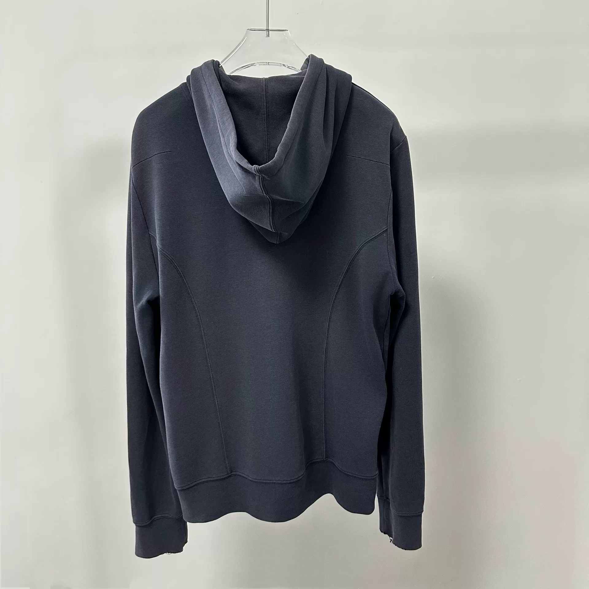 Dior Black Distressed Small Bee Zip Hoodie — label
