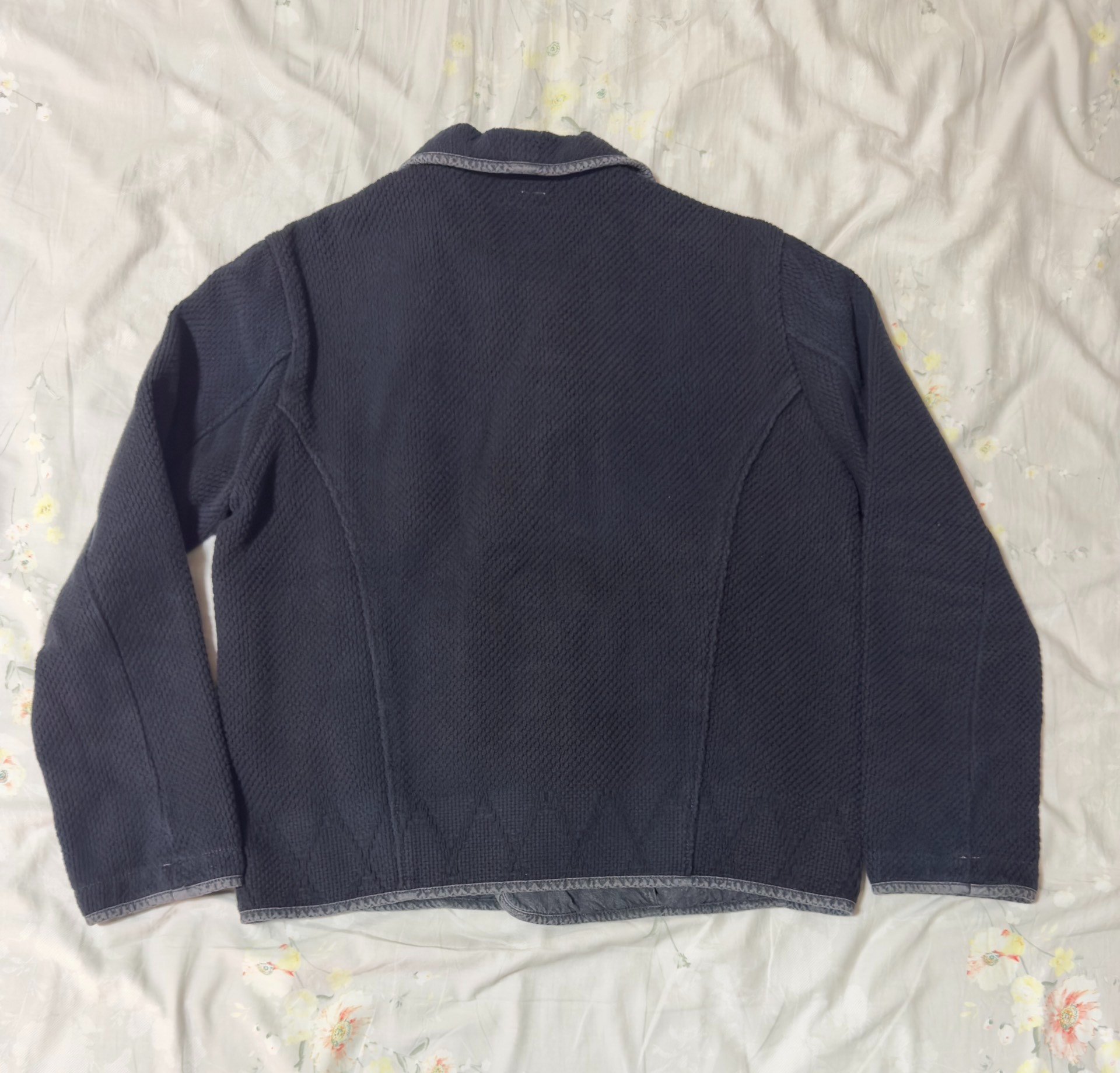 Porter Classic Double-Breasted Blue Jacket — detail