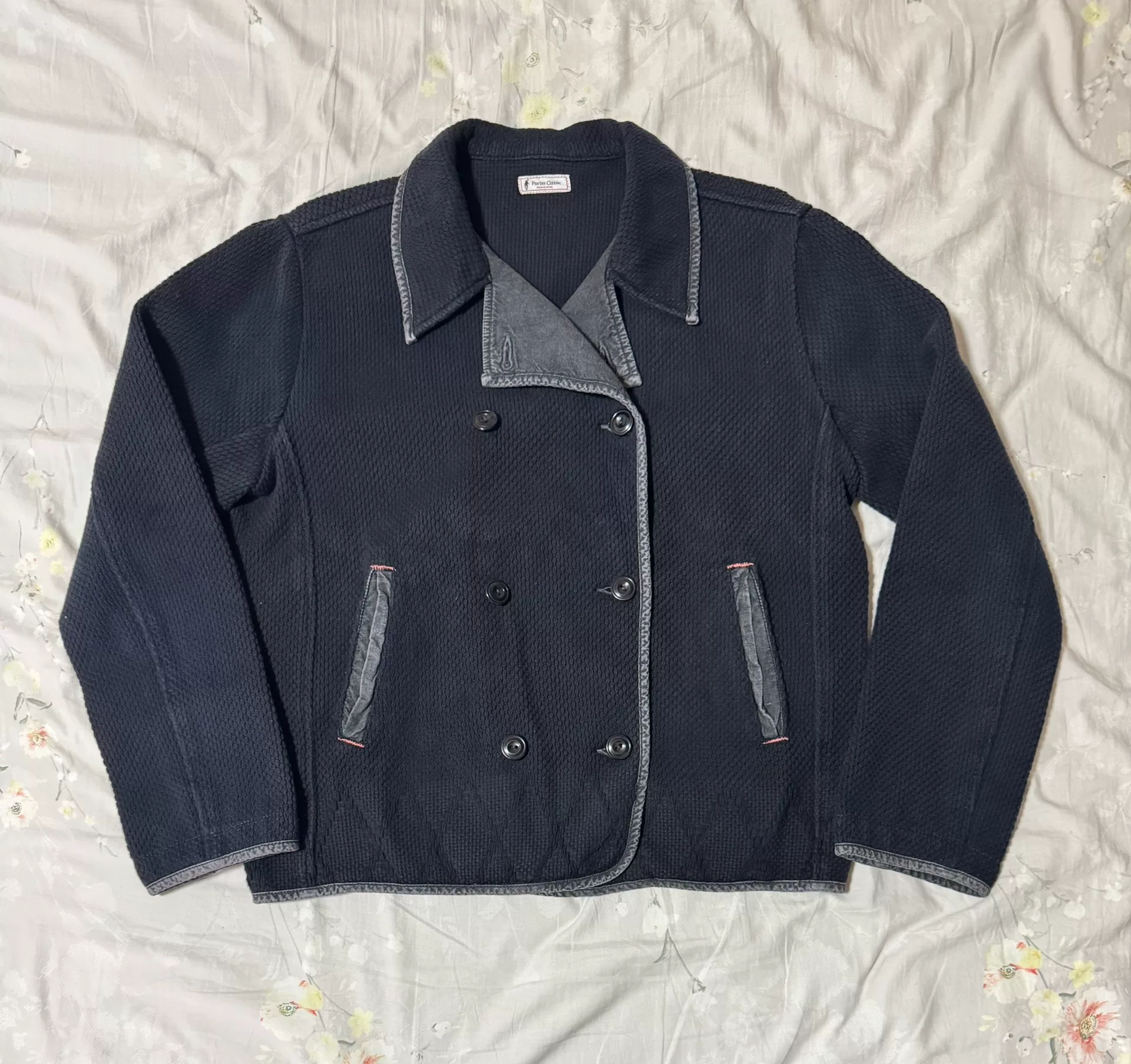 Porter Classic Double-Breasted Blue Jacket — front
