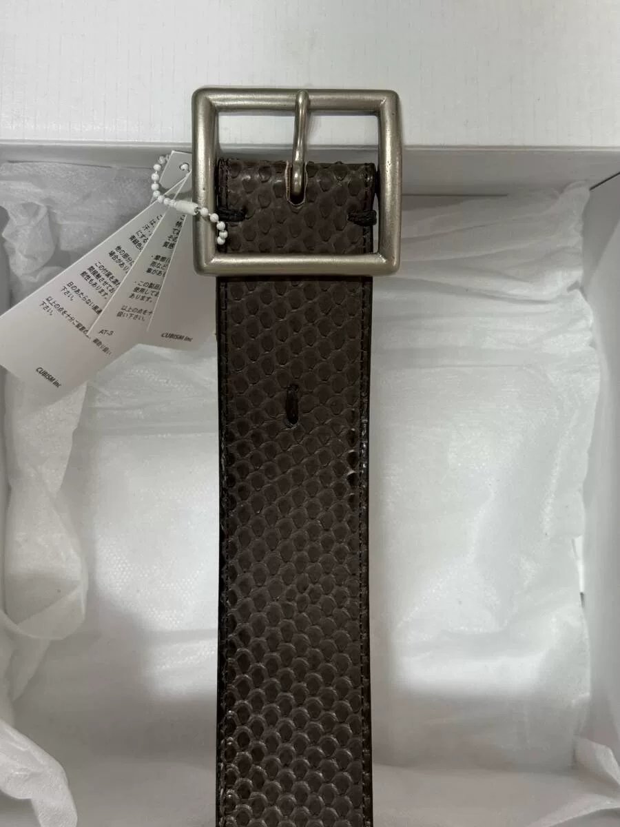 visvim Python Belt 45mm Dark Brown